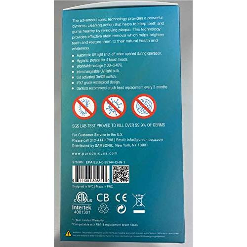 Cepillo de Dientes Eléctrico Pursonic S750 Blanco 40,000 RPM