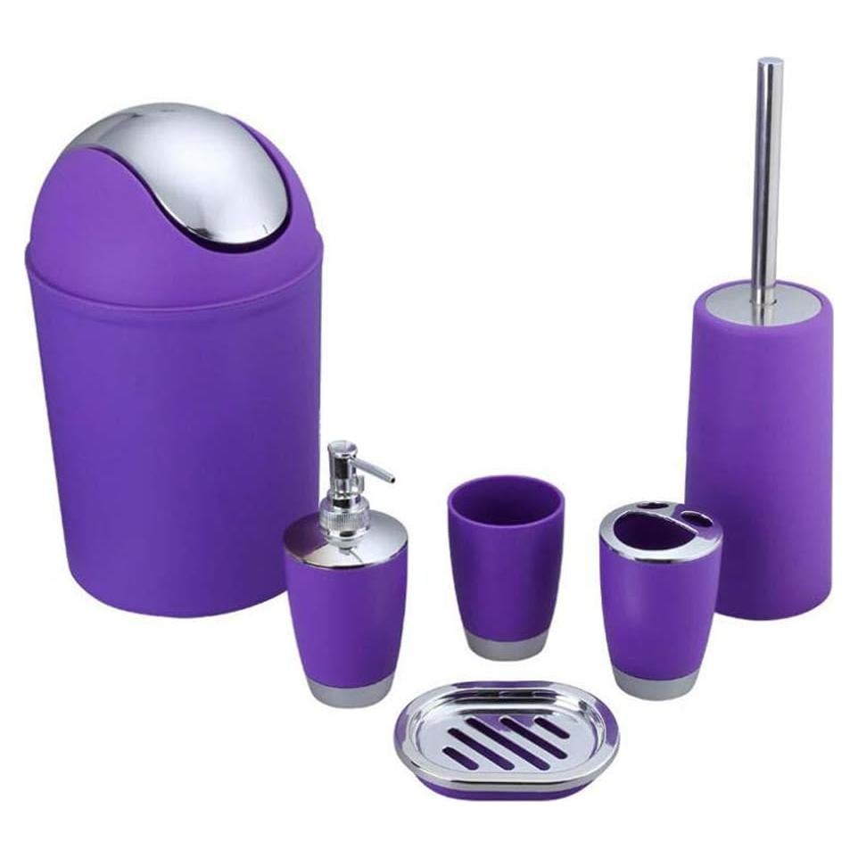 Juego de Accesorios de Baño 6 Piezas Funwill Plástico