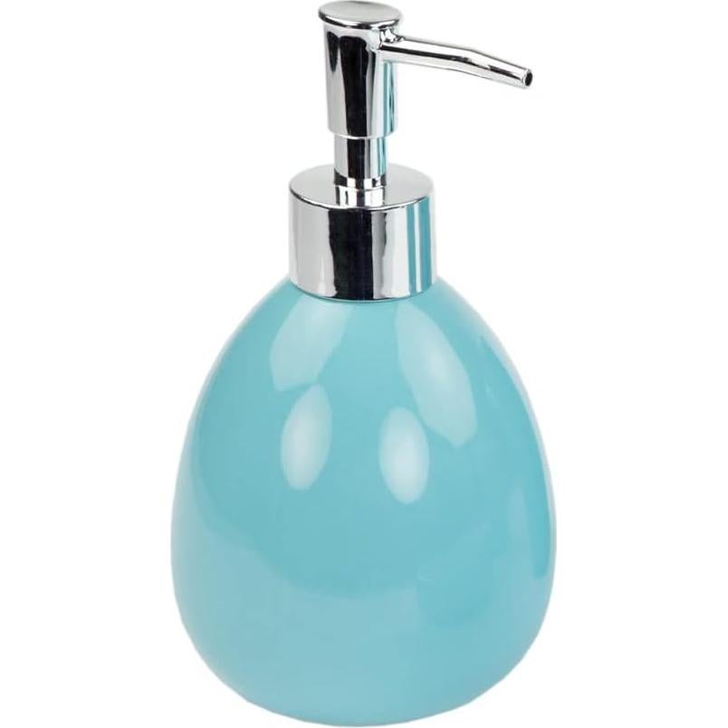 Juego de Accesorios de Baño Home Basics 4 Piezas Cerámica Turquesa