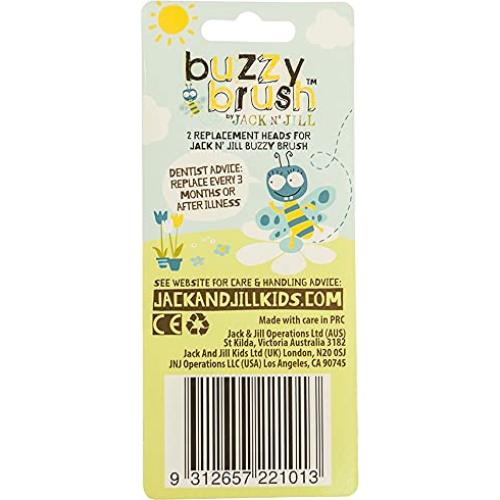 Cabezas de cepillo eléctrico Jack N' Jill Buzzy Brush - 2 unidades