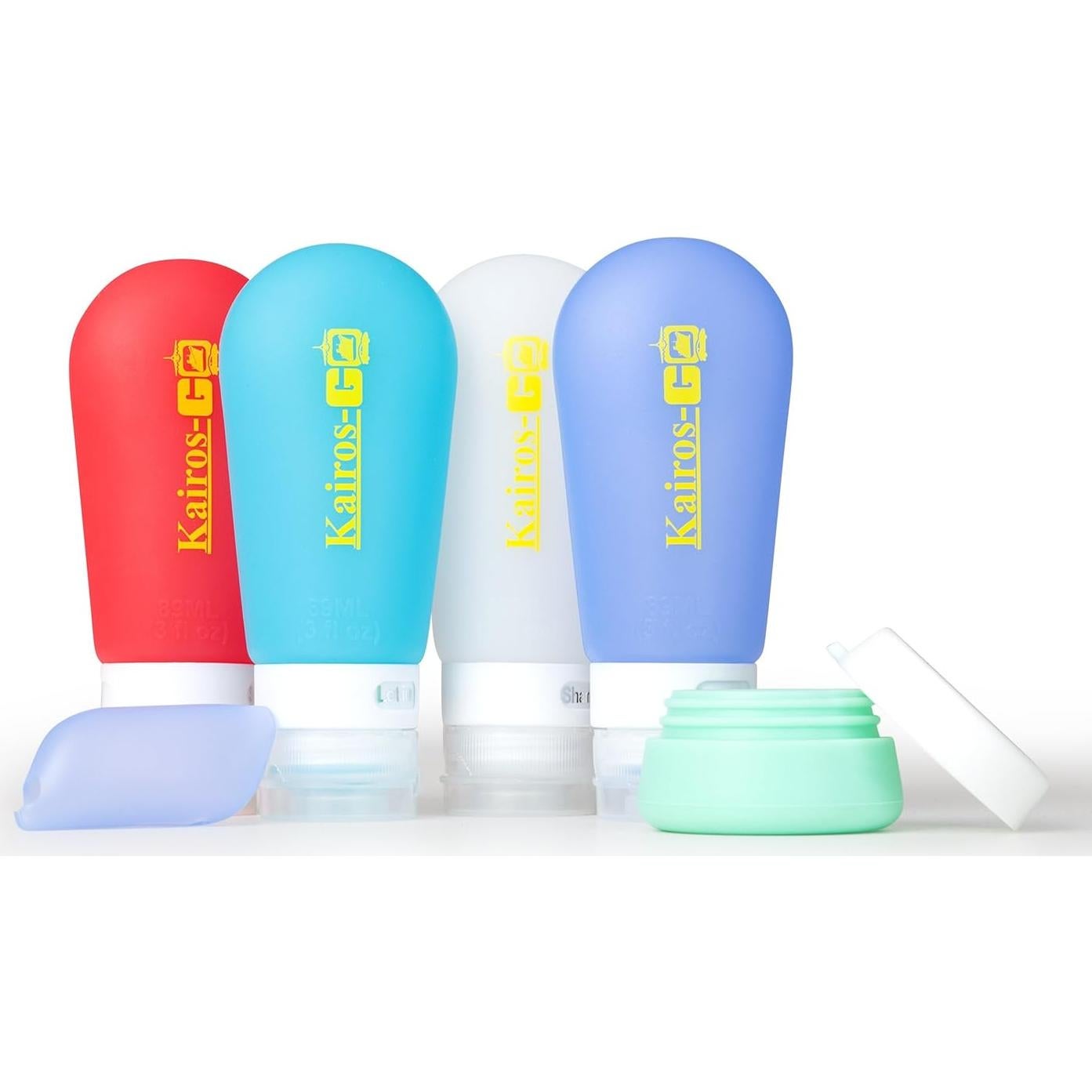 Juego de Botellas de Viaje KAIROS-GO 6 Piezas 89ml Aprobado TSA