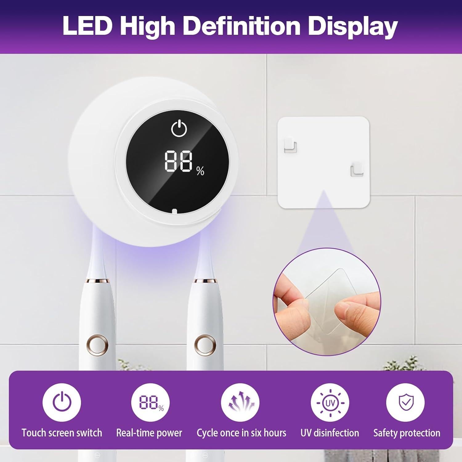 Desinfectante de Cepillos de Dientes Lvseeman Blanco con LED