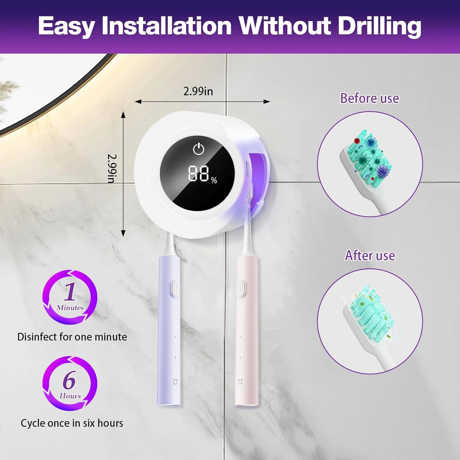 Desinfectante de Cepillos de Dientes Lvseeman Blanco con LED