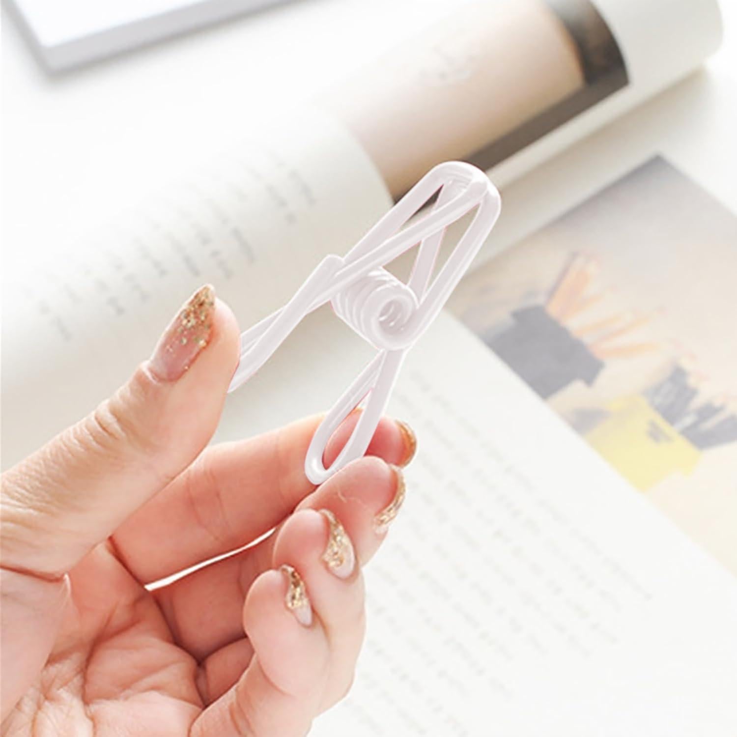 Pinzas para Chips YIHUANYIFA 5 cm Blancas - Paquete de 20