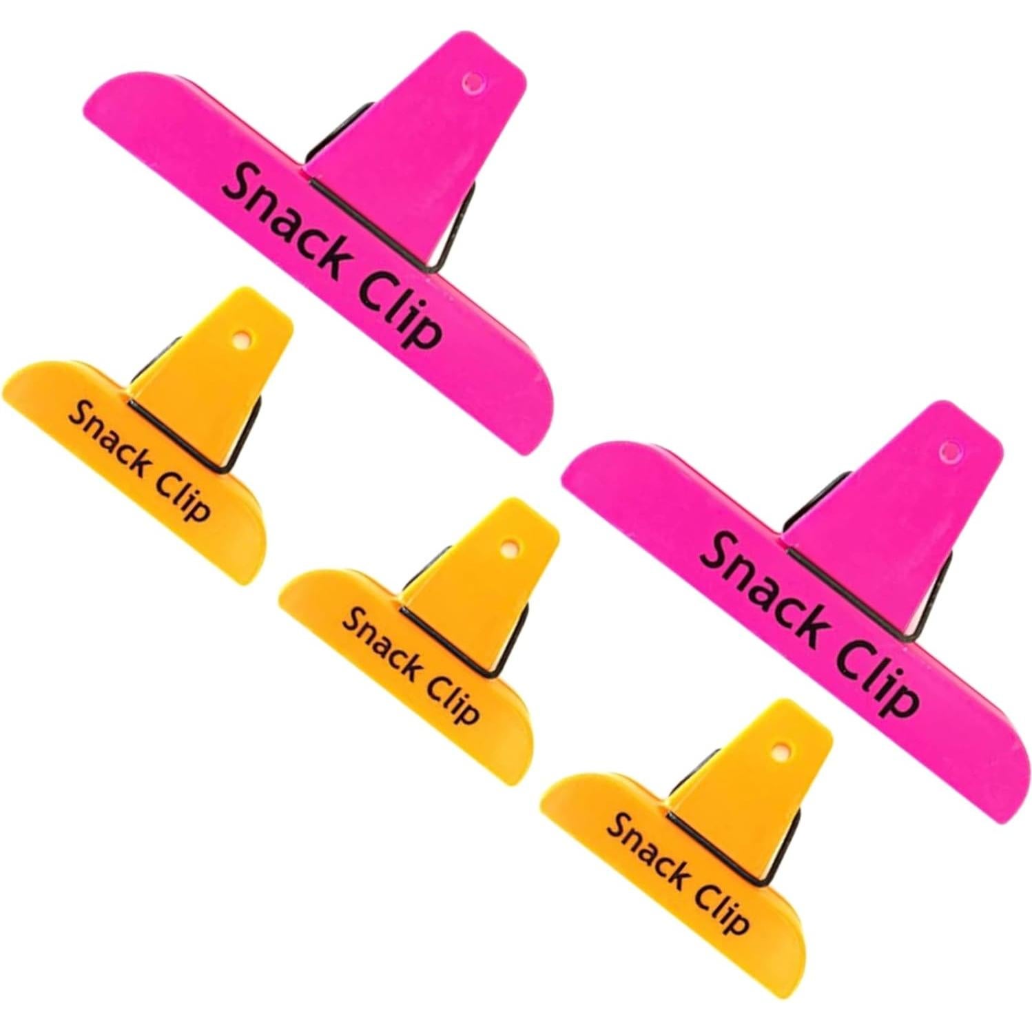 Juego de Clips de Colores Neón ALAZCO - 5 Piezas Multiusos