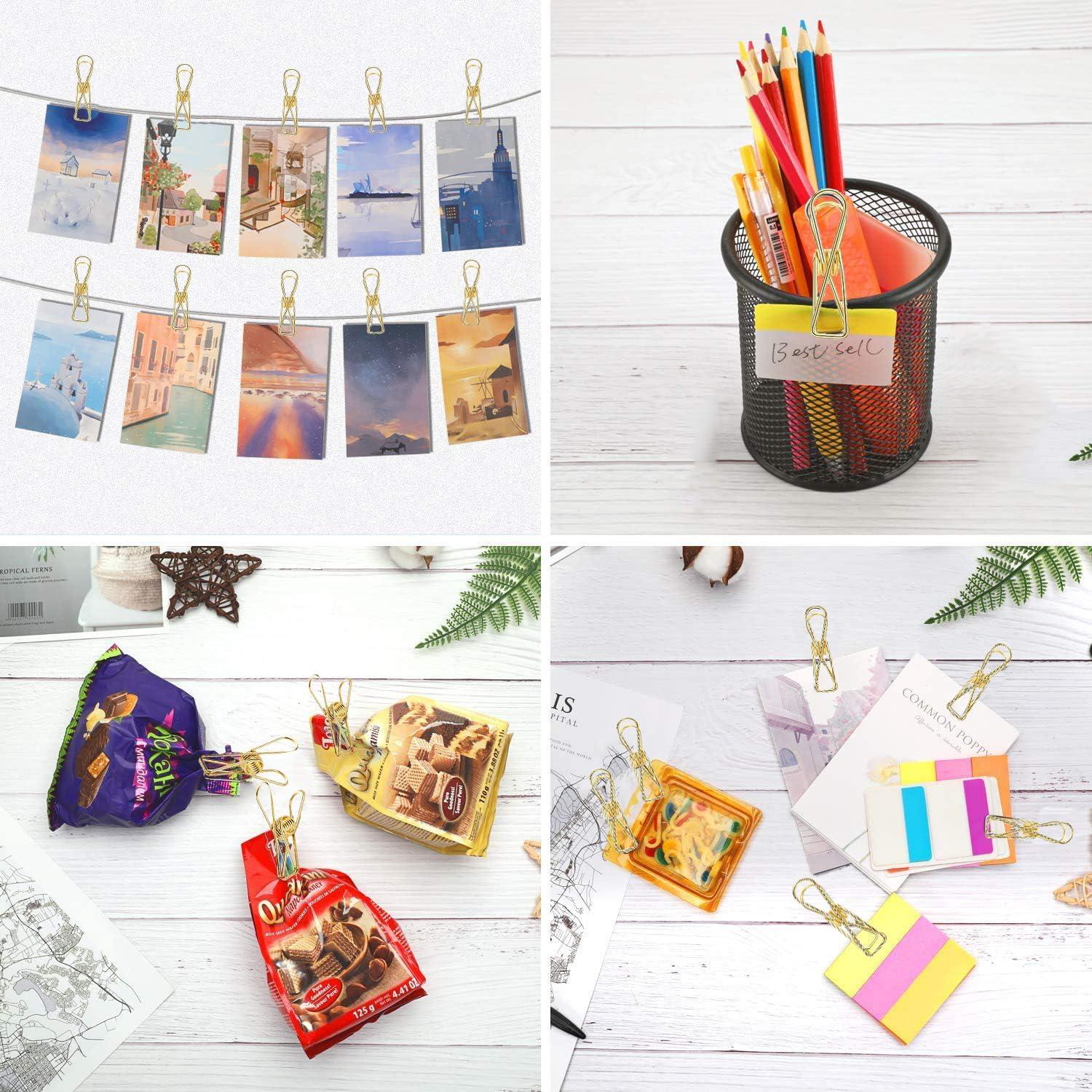 Clips Utilitarios de Alambre Rurili 20 Piezas Dorado 5.5 cm