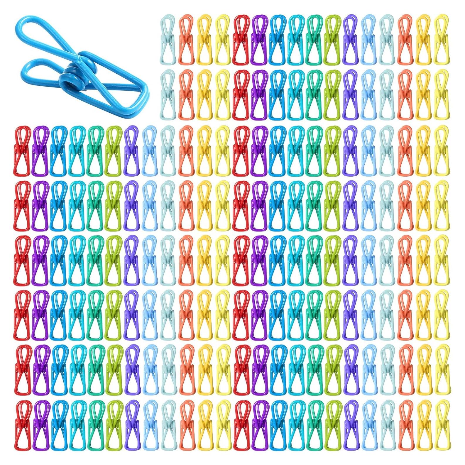 150 Clips Multicolores para Bolsas de Comida MorningRo 5.8 cm