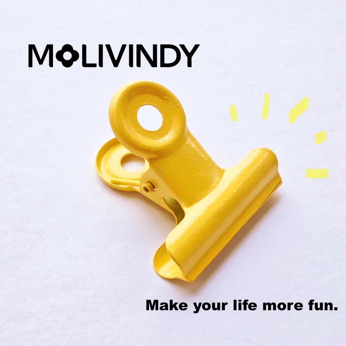 Clip de Binder Molivindy 19 Piezas Acero Inoxidable Multiusos