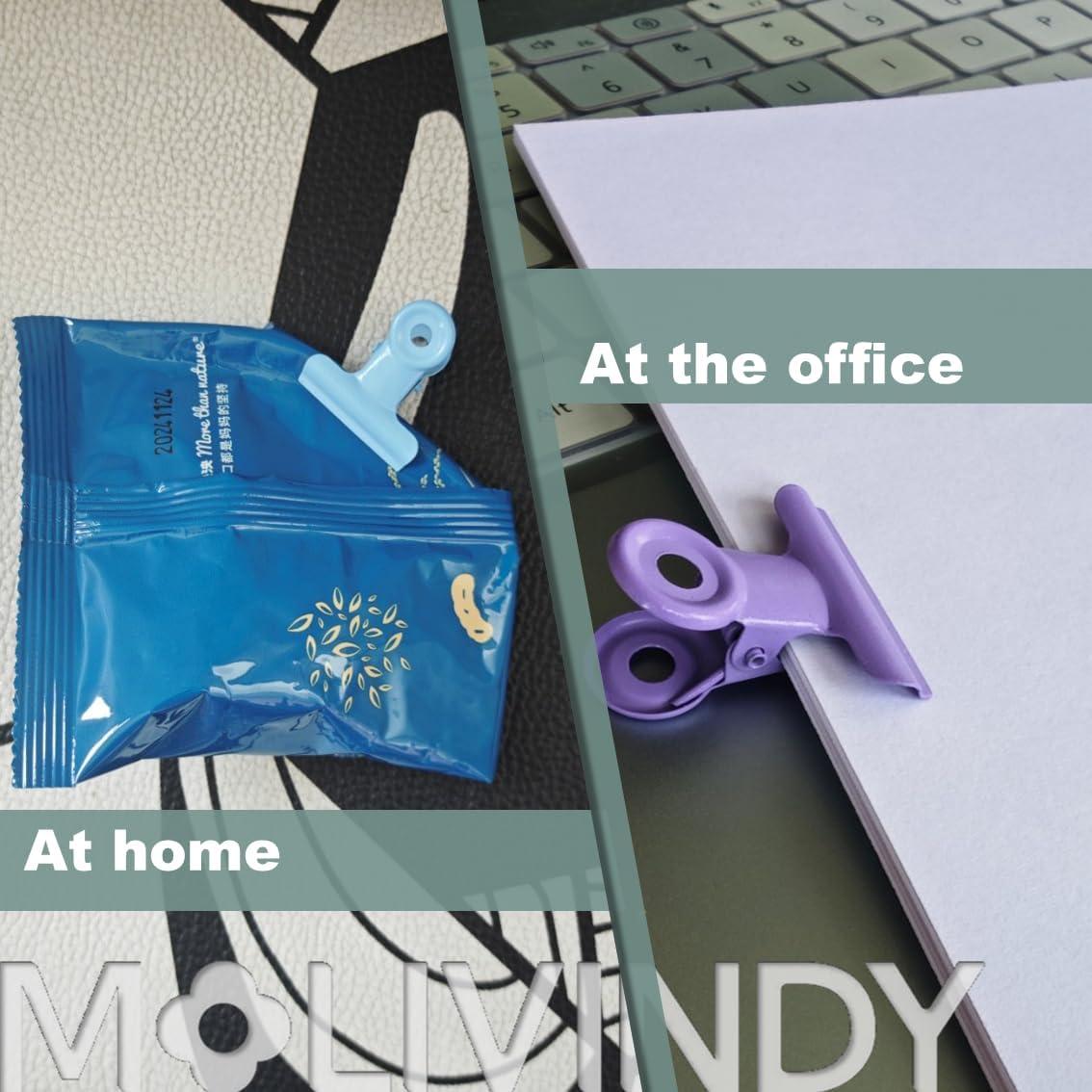 Clip de Binder Molivindy 19 Piezas Acero Inoxidable Multiusos