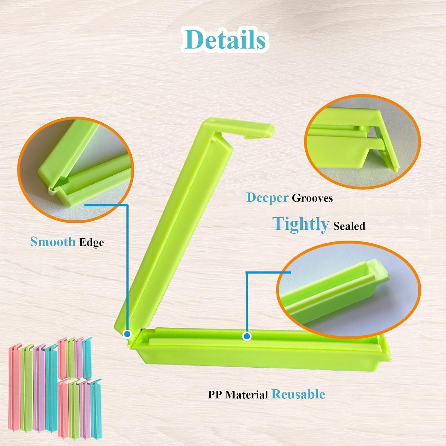 Clips de bolsa de plástico Mzrnfcyk - 21 piezas, 3 estilos