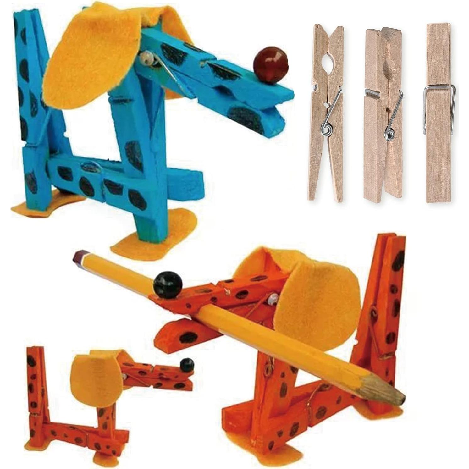 Pinzas de Madera JABINCO 50 Piezas 7.29 cm Duraderas