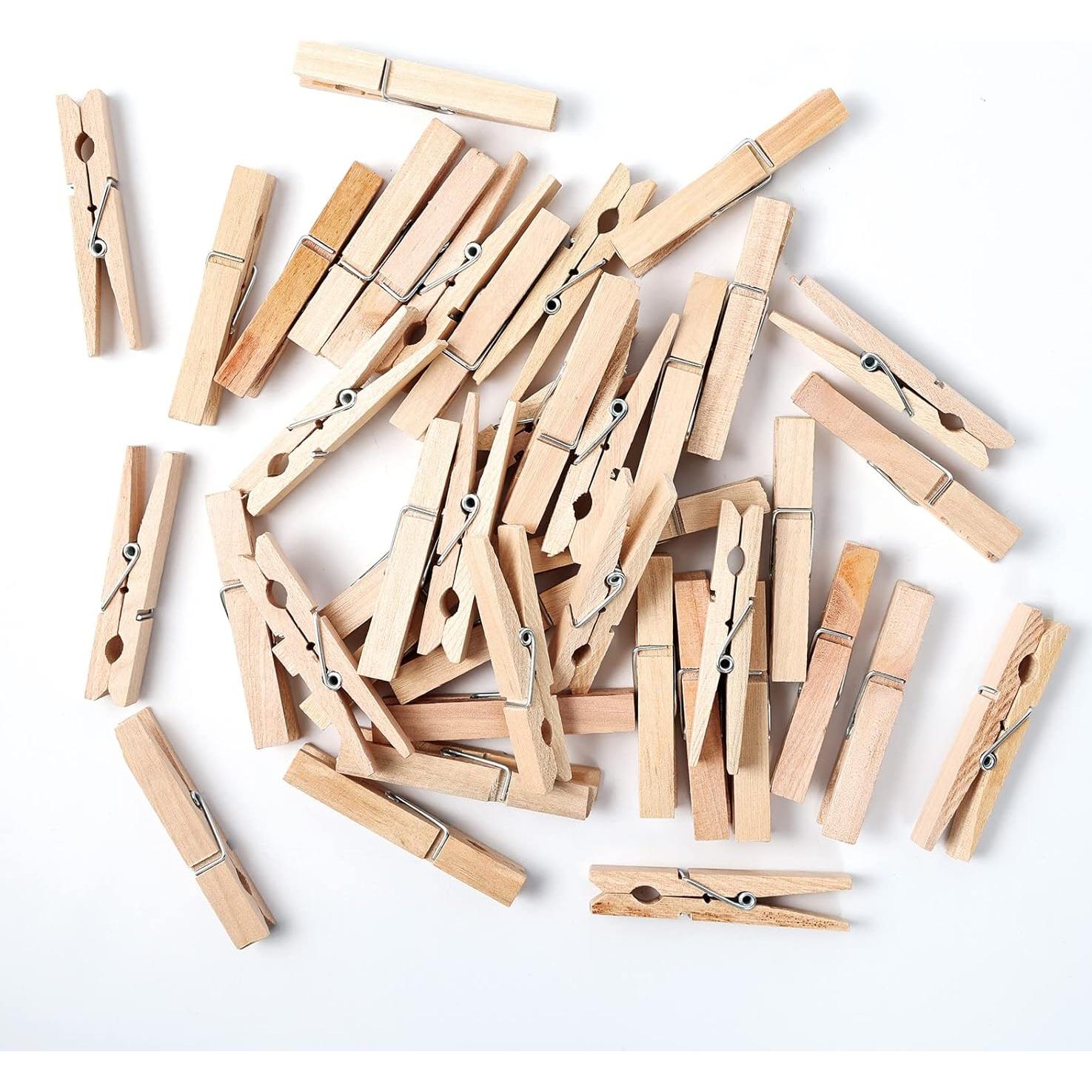 Pinzas de Madera JABINCO 50 Piezas 7.29 cm Duraderas