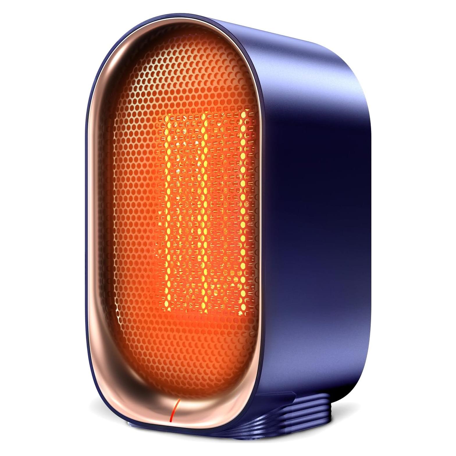 Calentador Eléctrico de Espacio BZGG Q22 Portátil 1000W Azul