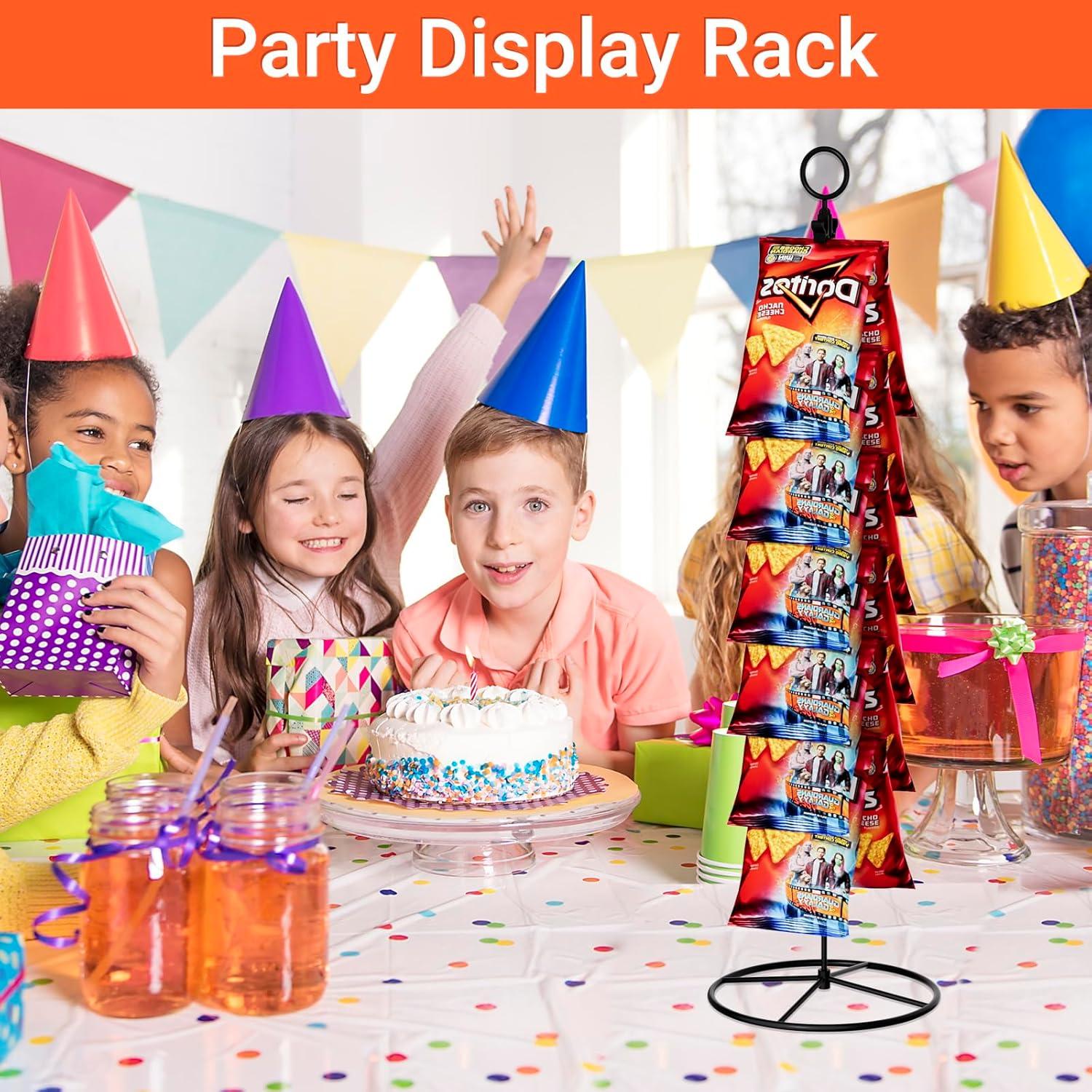 Soporte de Exhibición de Papas Fritas TJ.MOREE Negro con 14 Clips