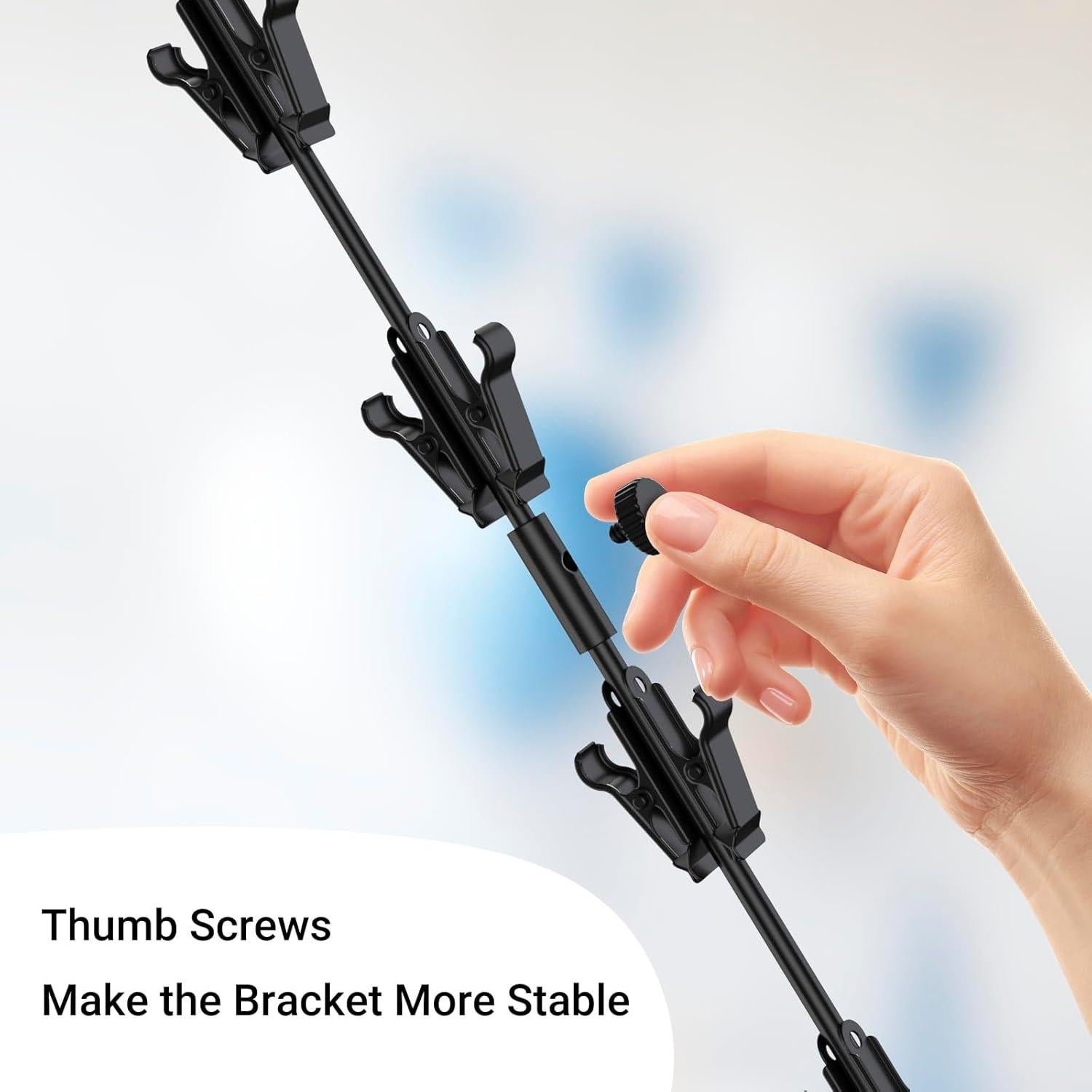 Soporte de Exhibición de Papas Fritas TJ.MOREE Negro con 14 Clips