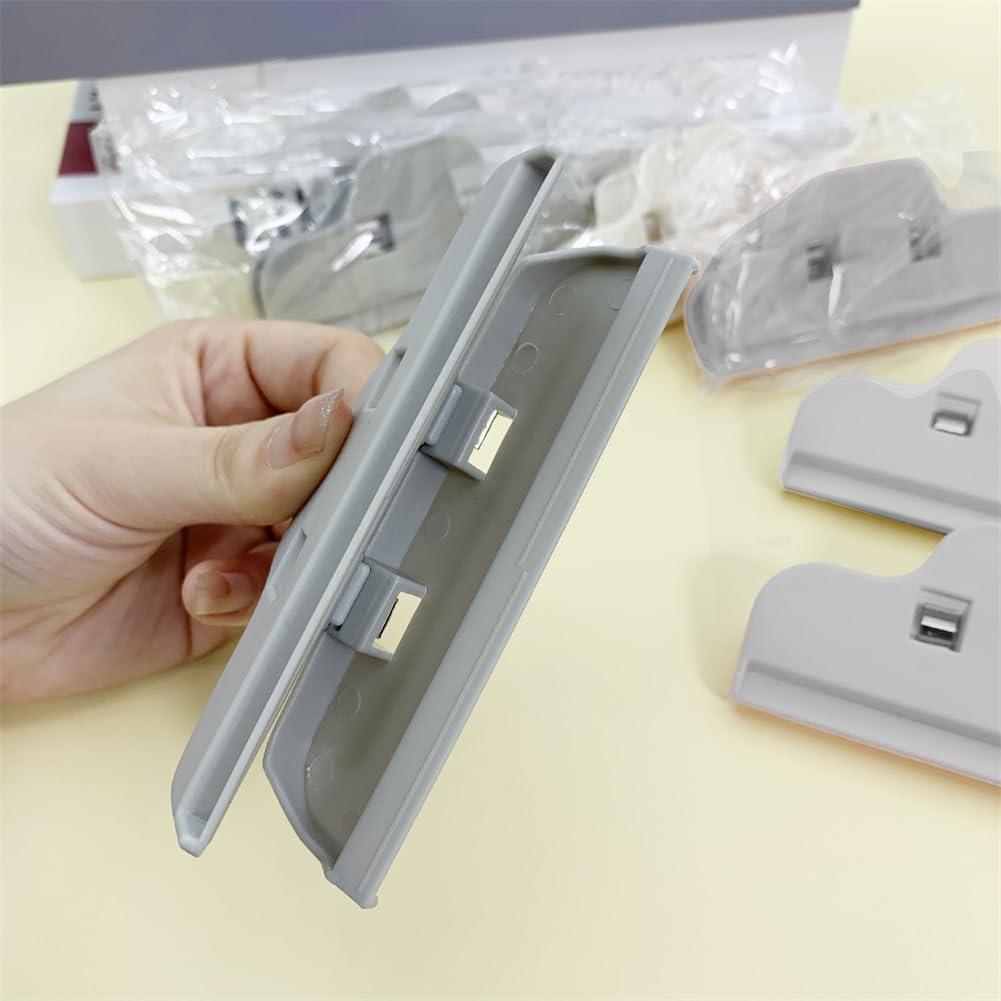 Paquete de 4 Clips de Sellado EYAKEG 10x5 cm Gris