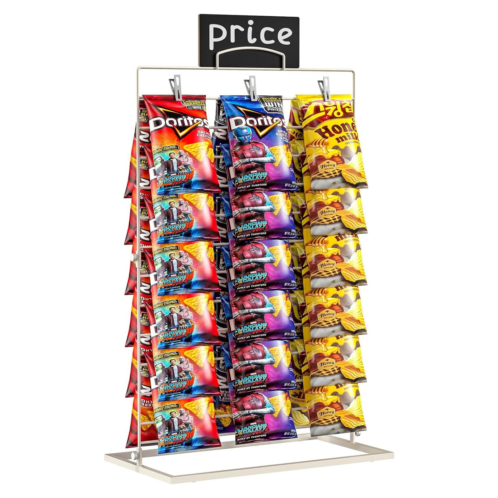 Soporte de exhibición para bolsas de aperitivos TJ.MOREE 3 filas