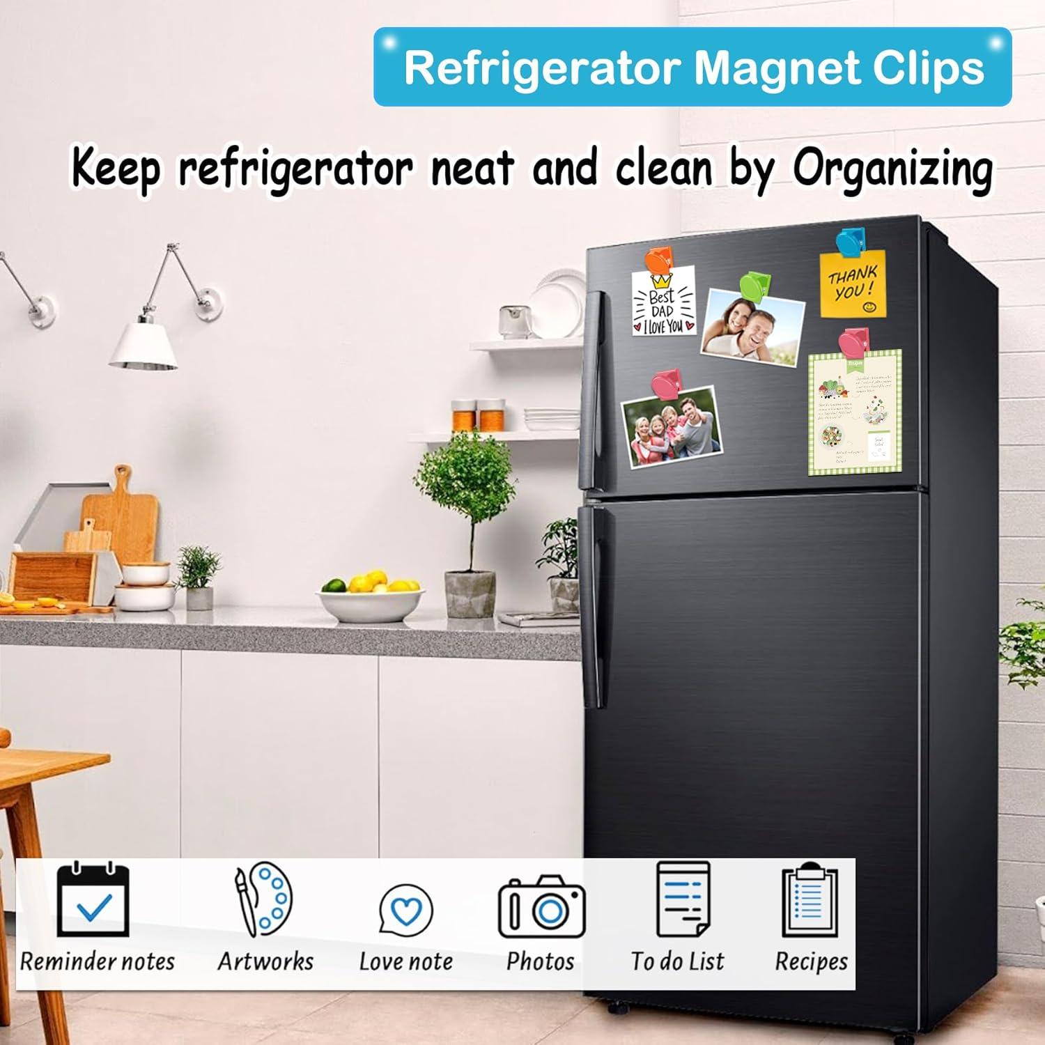 Clips Magnéticos de Refrigerador BamLue - 12 Piezas Multicolor