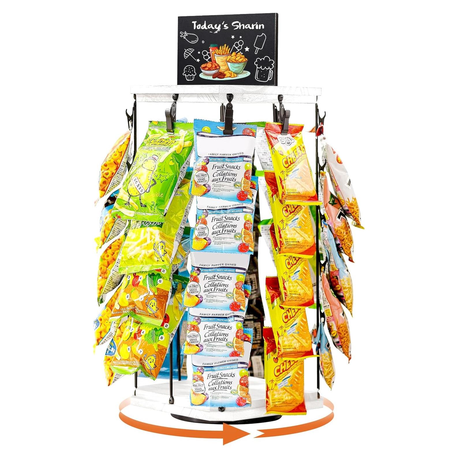 Soporte de Exhibición para Papas Fritas Pinzoveco 5 Niveles 40 Clips