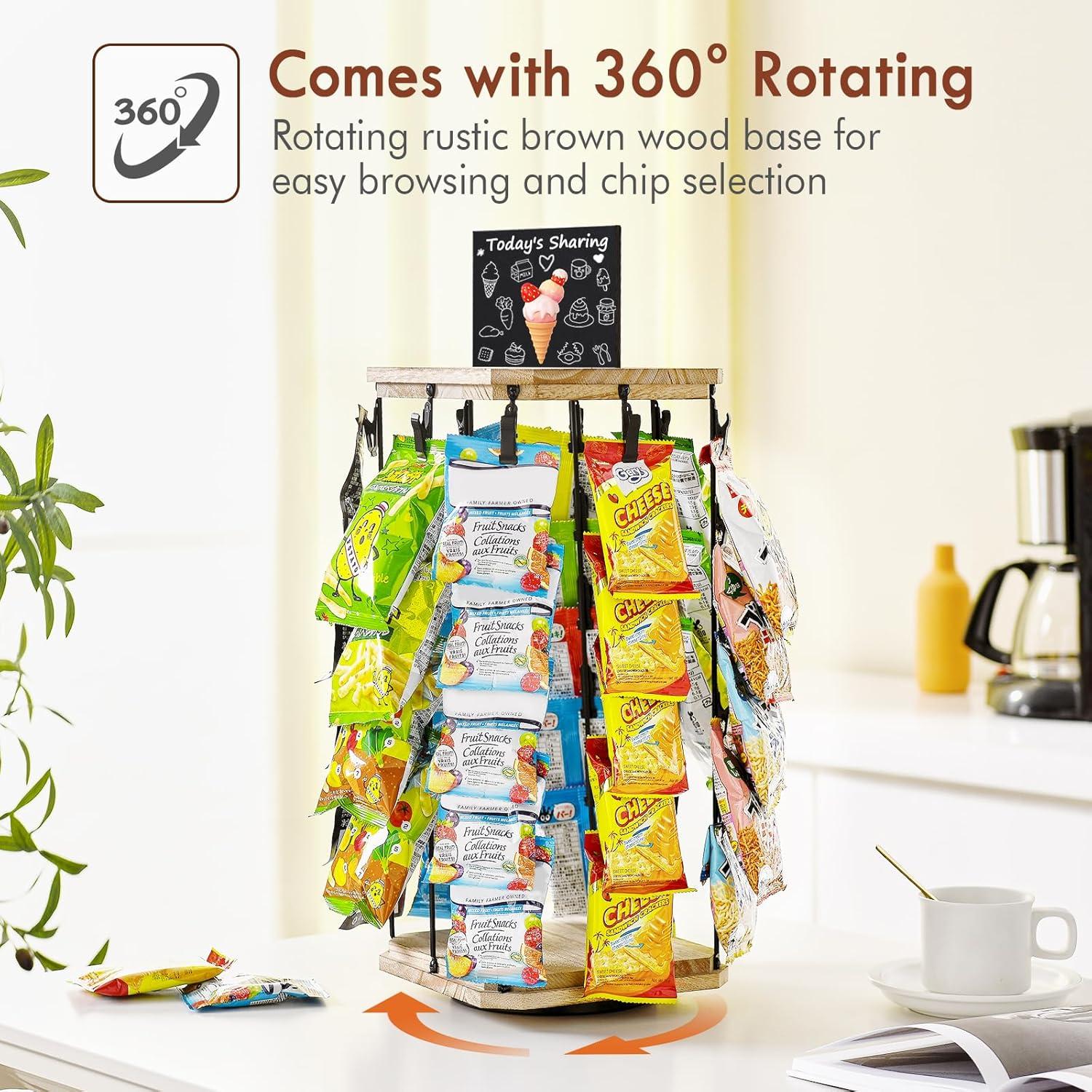 Soporte de Exhibición para Papas Fritas Pinzoveco 5 Niveles 40 Clips