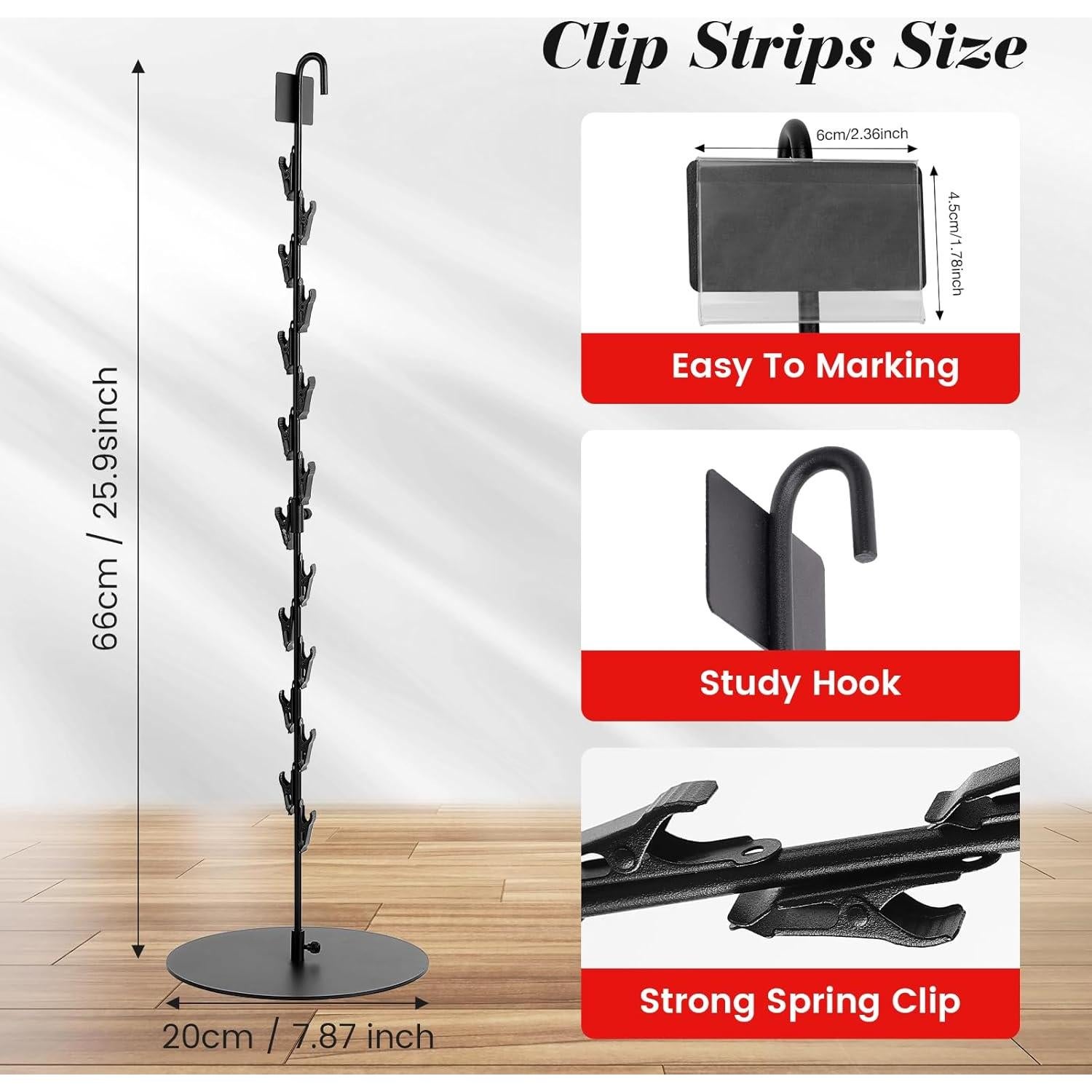 Soporte para Papas Tongyuyan 2 Filas 16 Clips 66 cm