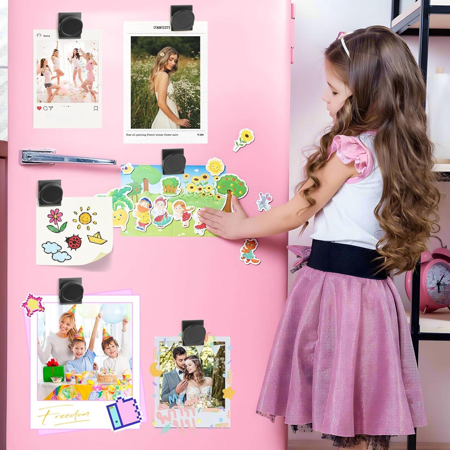 Clips Magnéticos Negros Junarter - 12 Piezas Uso Pesado