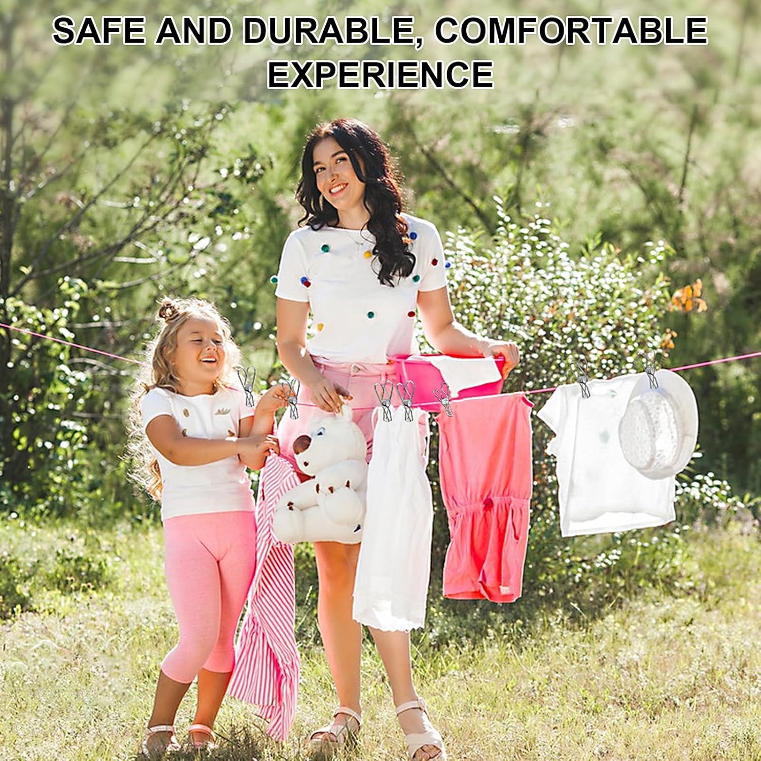 Pinzas de Ropa Pesadas VUEKYN 40 Pcs Acero Inoxidable 6 cm