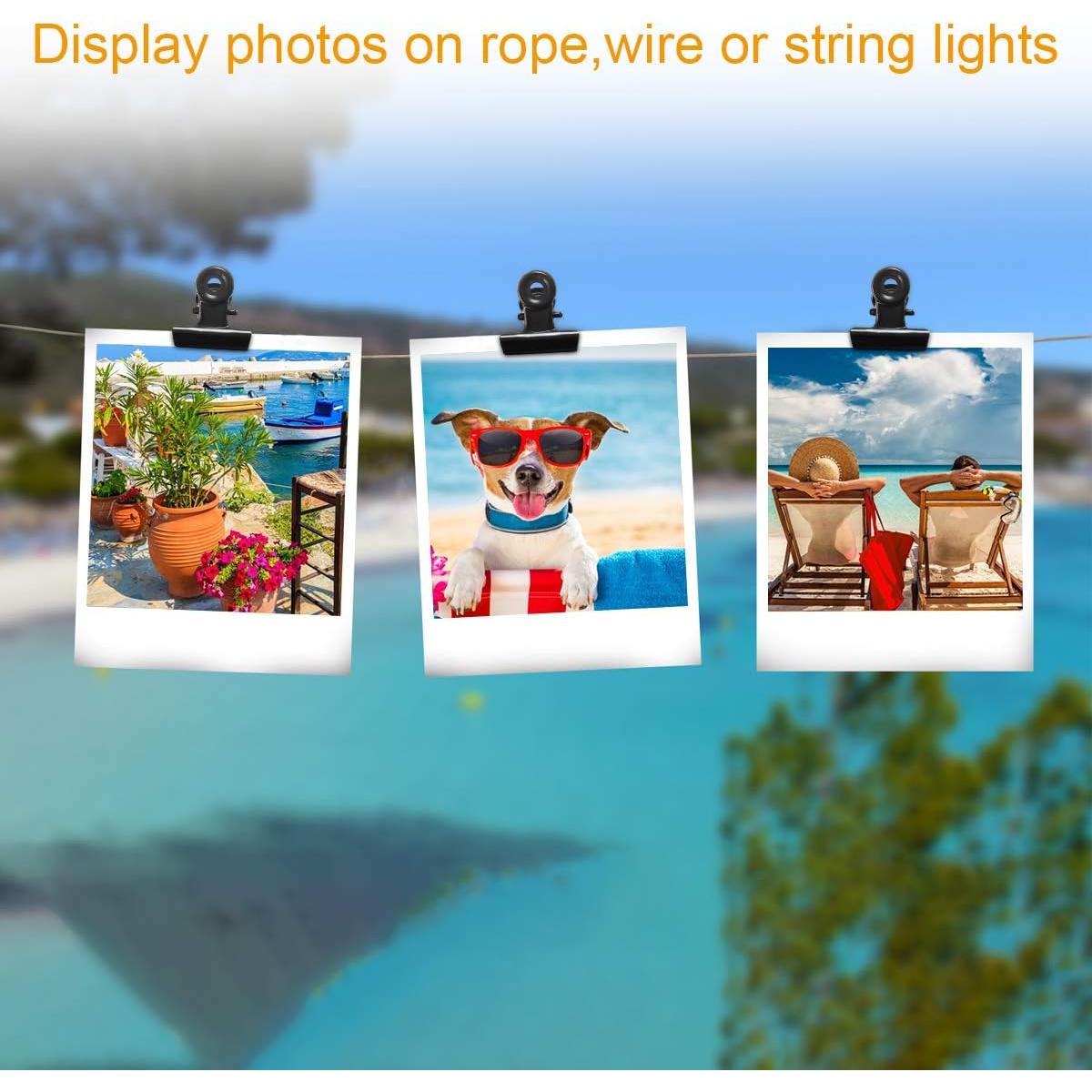 Clips de Metal Coideal Negros 22 mm - Paquete de 30 Mini Clips