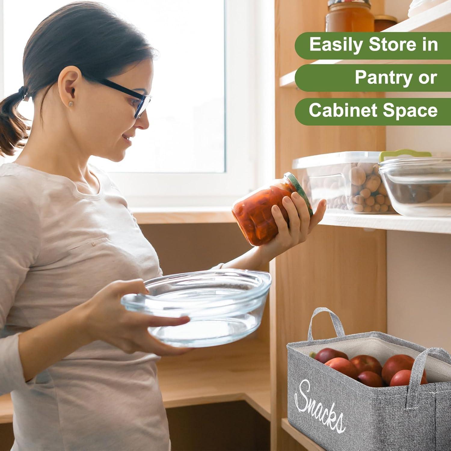 Conjunto de 17 Cestas para Snacks Newtay - Organizador Gris