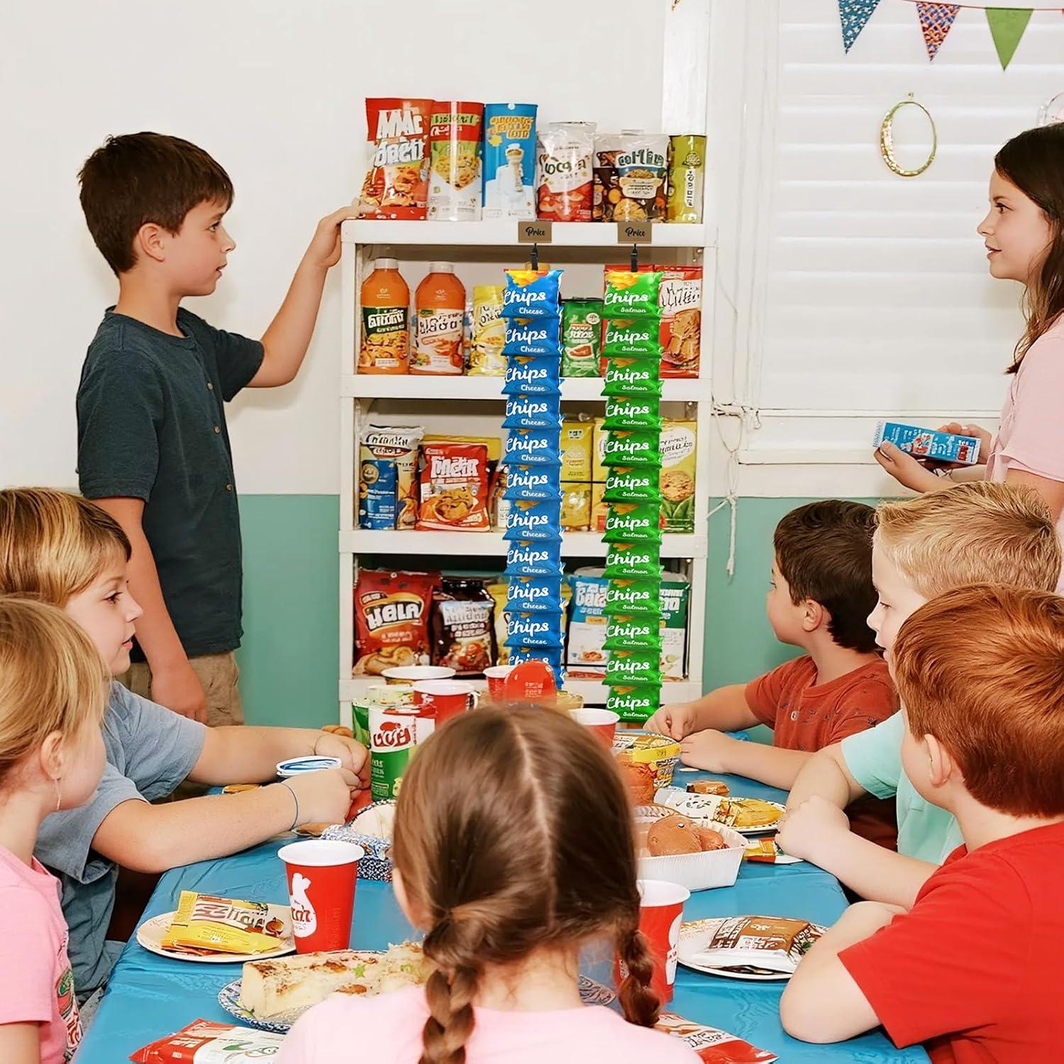 Soporte de exhibición para bolsas de papas TJ.MOREE con 24 clips