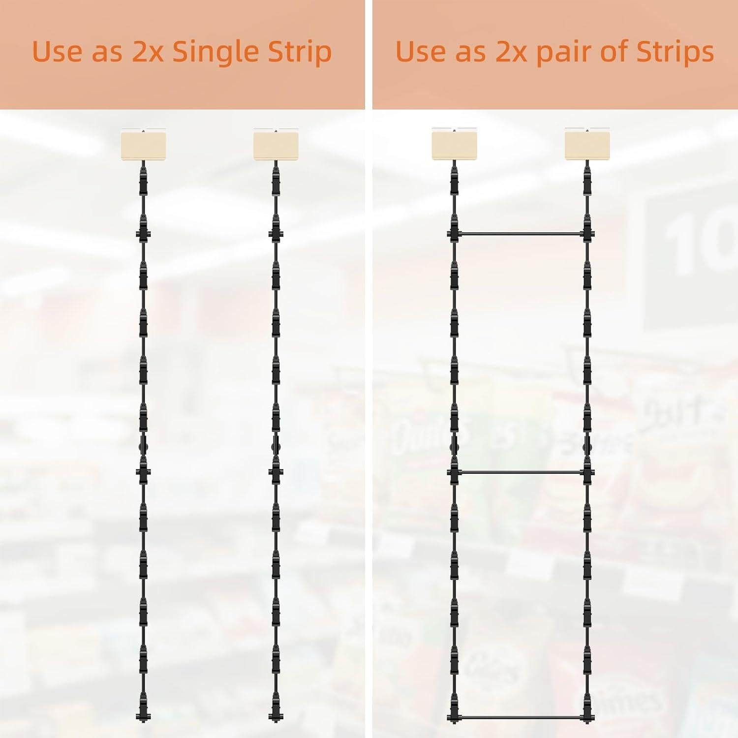 Soporte de exhibición para bolsas de papas TJ.MOREE con 24 clips
