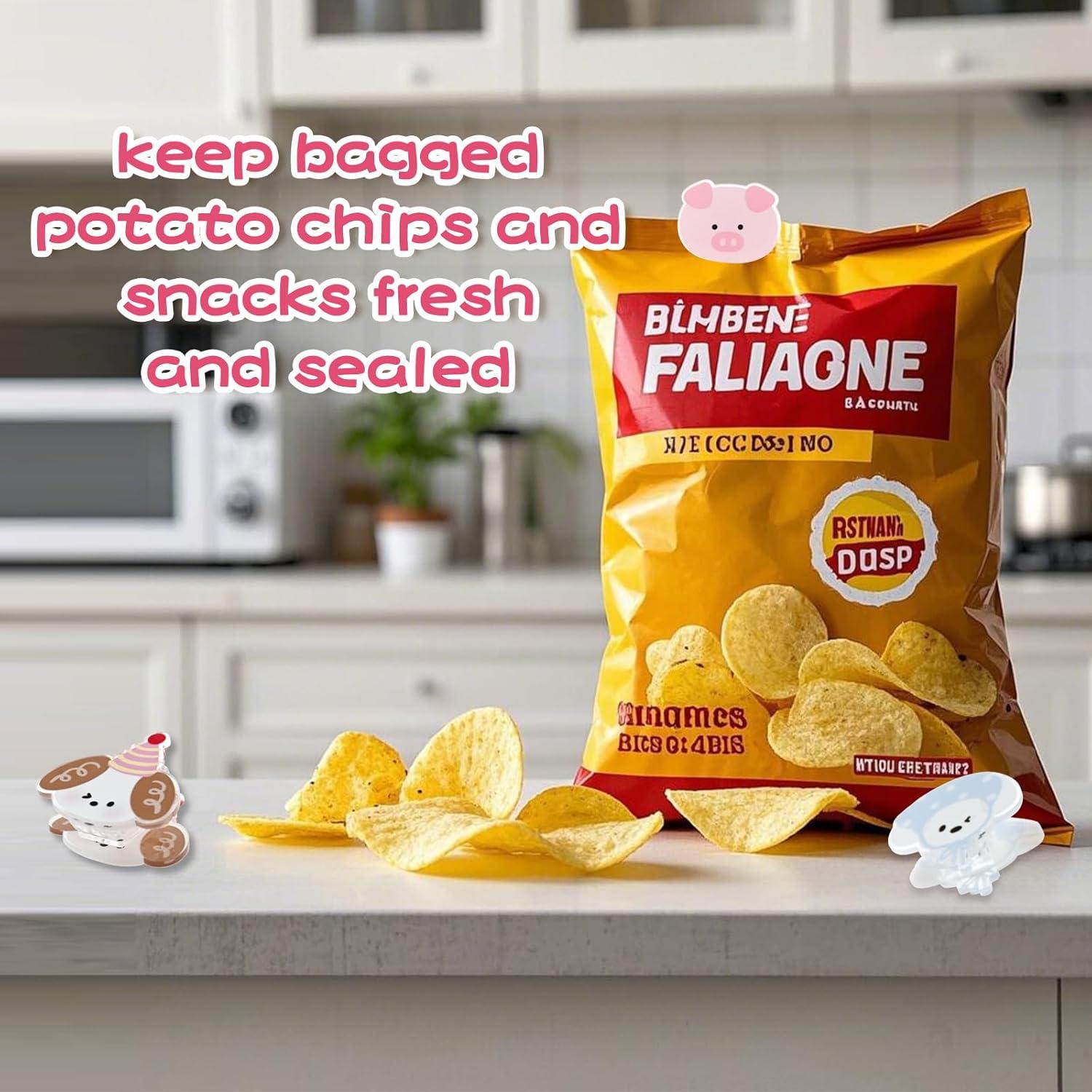 Set de 9 Clips Selladores de Bolsas Baowindy - Diseño Animal