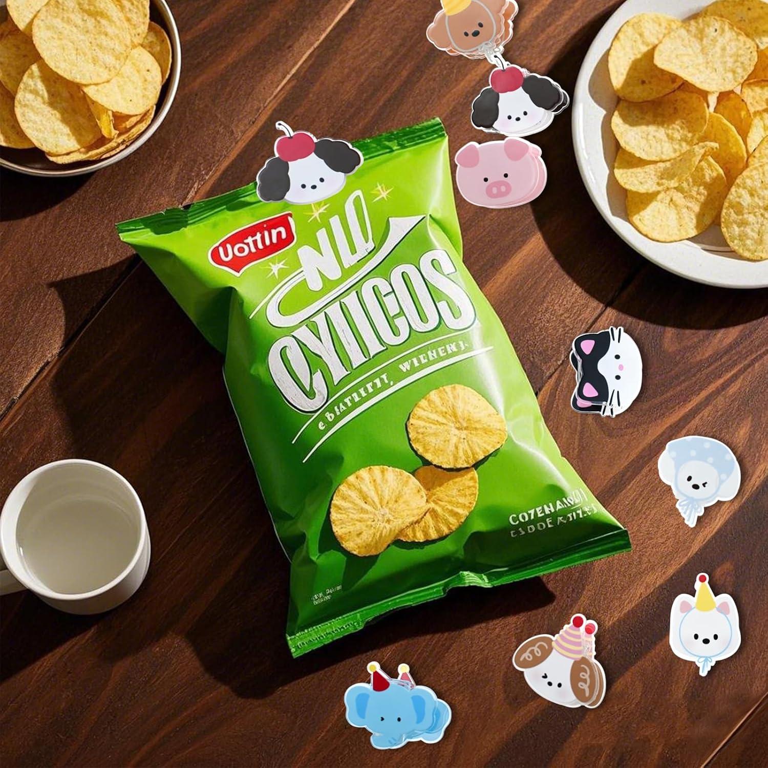 Set de 9 Clips Selladores de Bolsas Baowindy - Diseño Animal