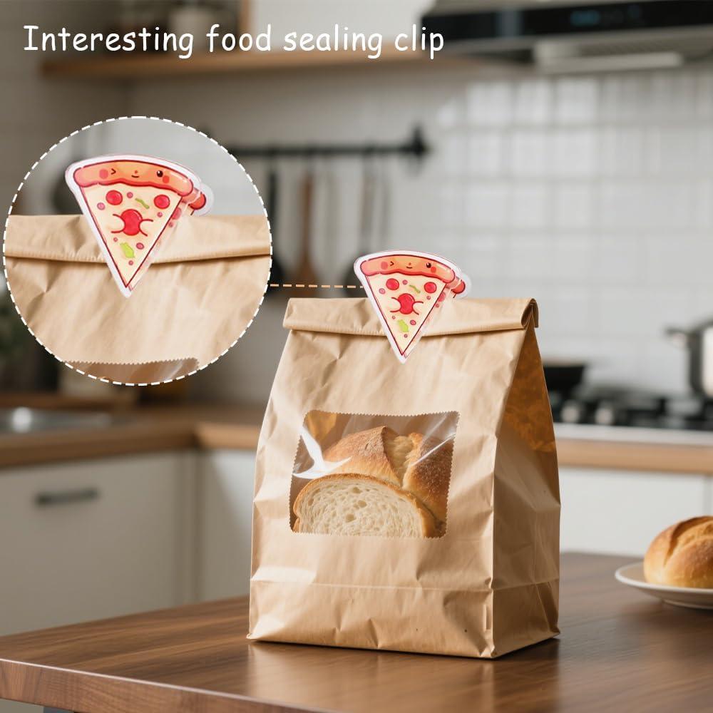 12 Clips Selladores de Alimentos en Forma de Pizza PWMDUX