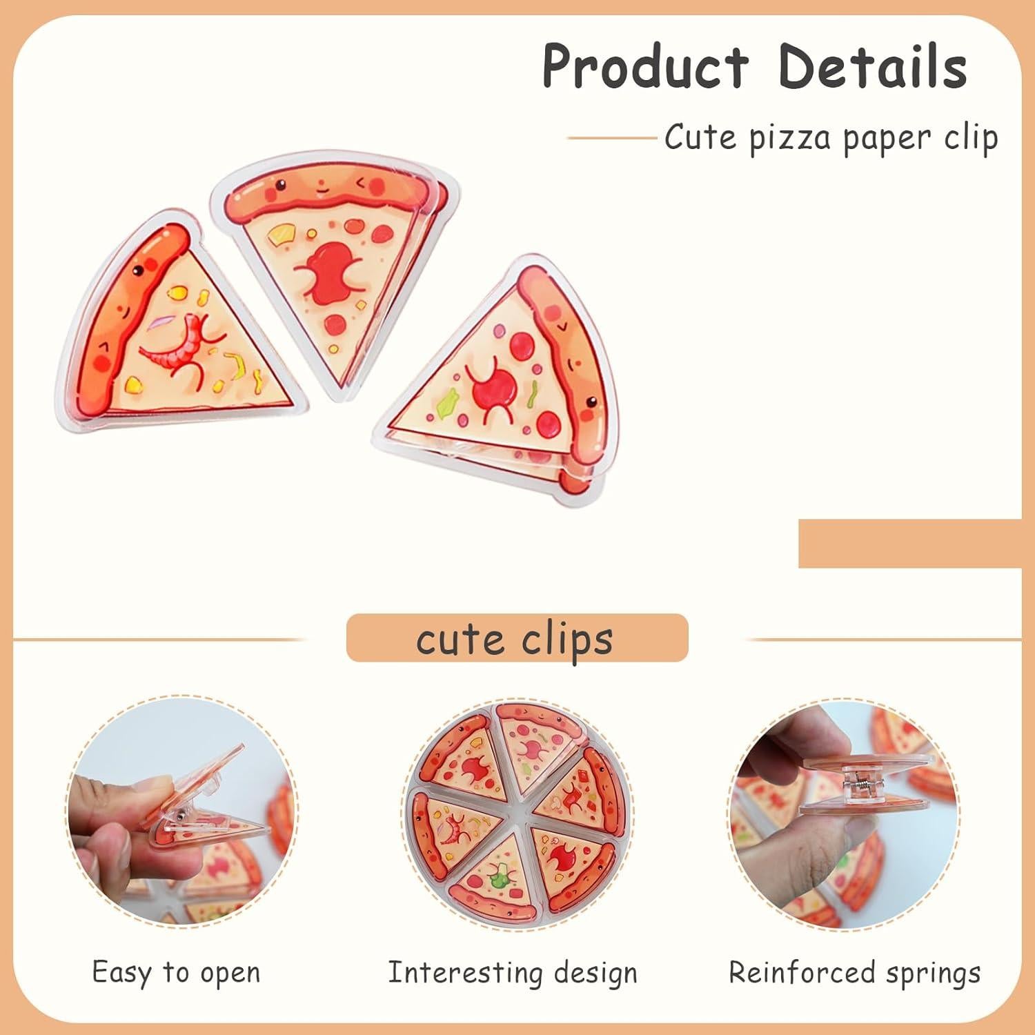 12 Clips Selladores de Alimentos en Forma de Pizza PWMDUX