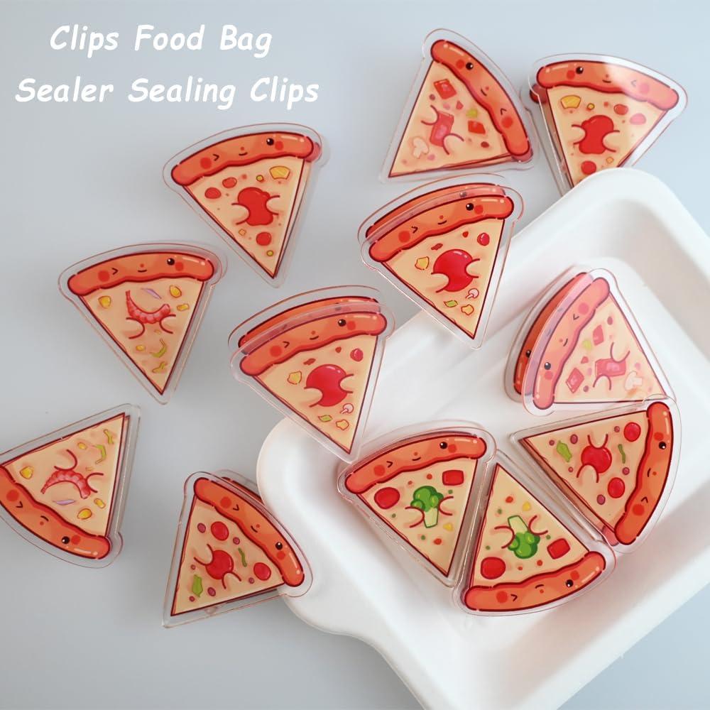 12 Clips Selladores de Alimentos en Forma de Pizza PWMDUX