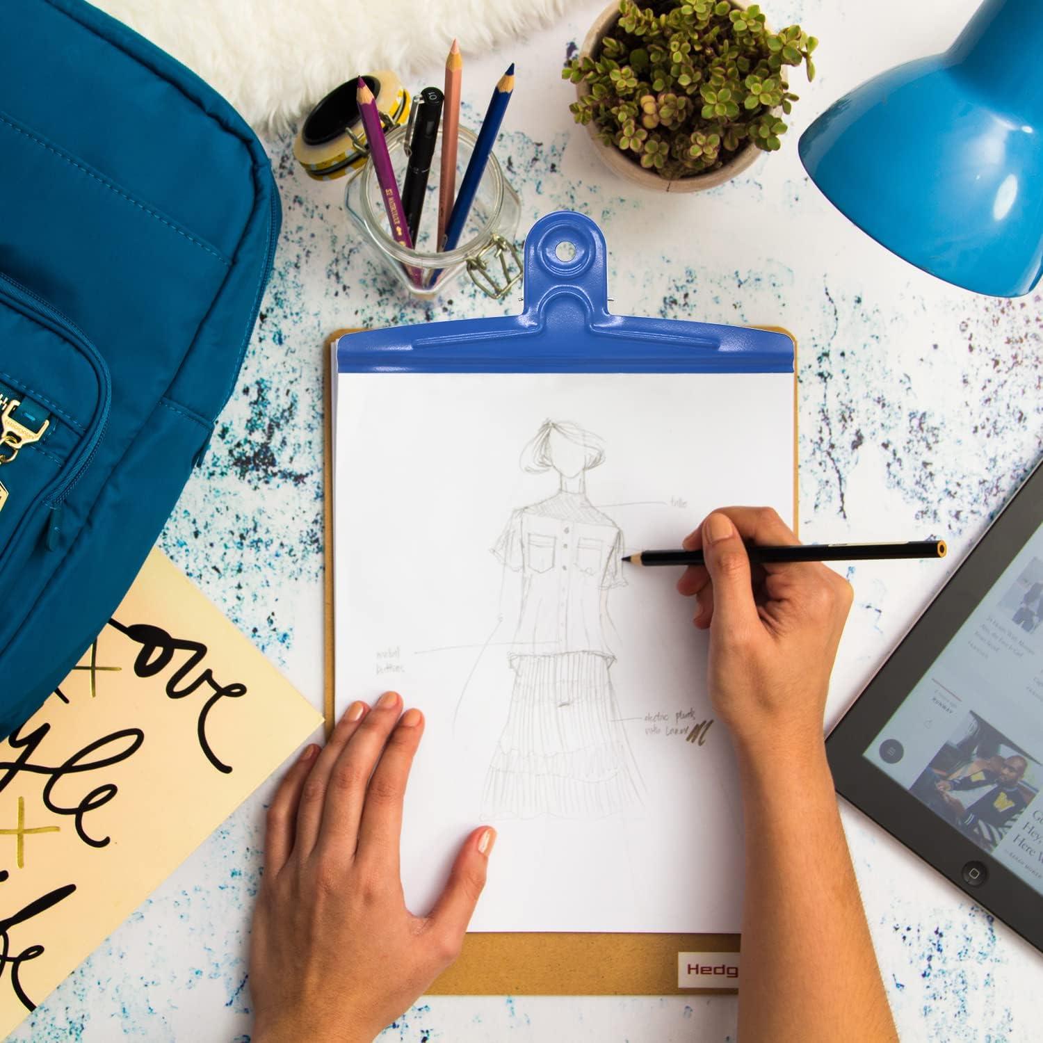 Clips de Bulldog Extra Grande GUKBIAY 30 cm Azul Acero Inoxidable