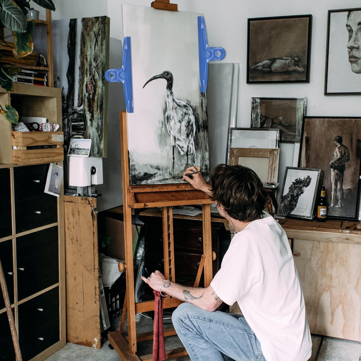 Clips de Bulldog Extra Grande GUKBIAY 30 cm Azul Acero Inoxidable