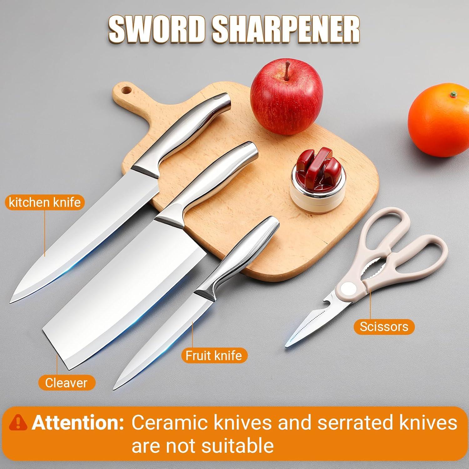 Afilador de Cuchillos Senquoyn Rojo Compacto 6.9 cm