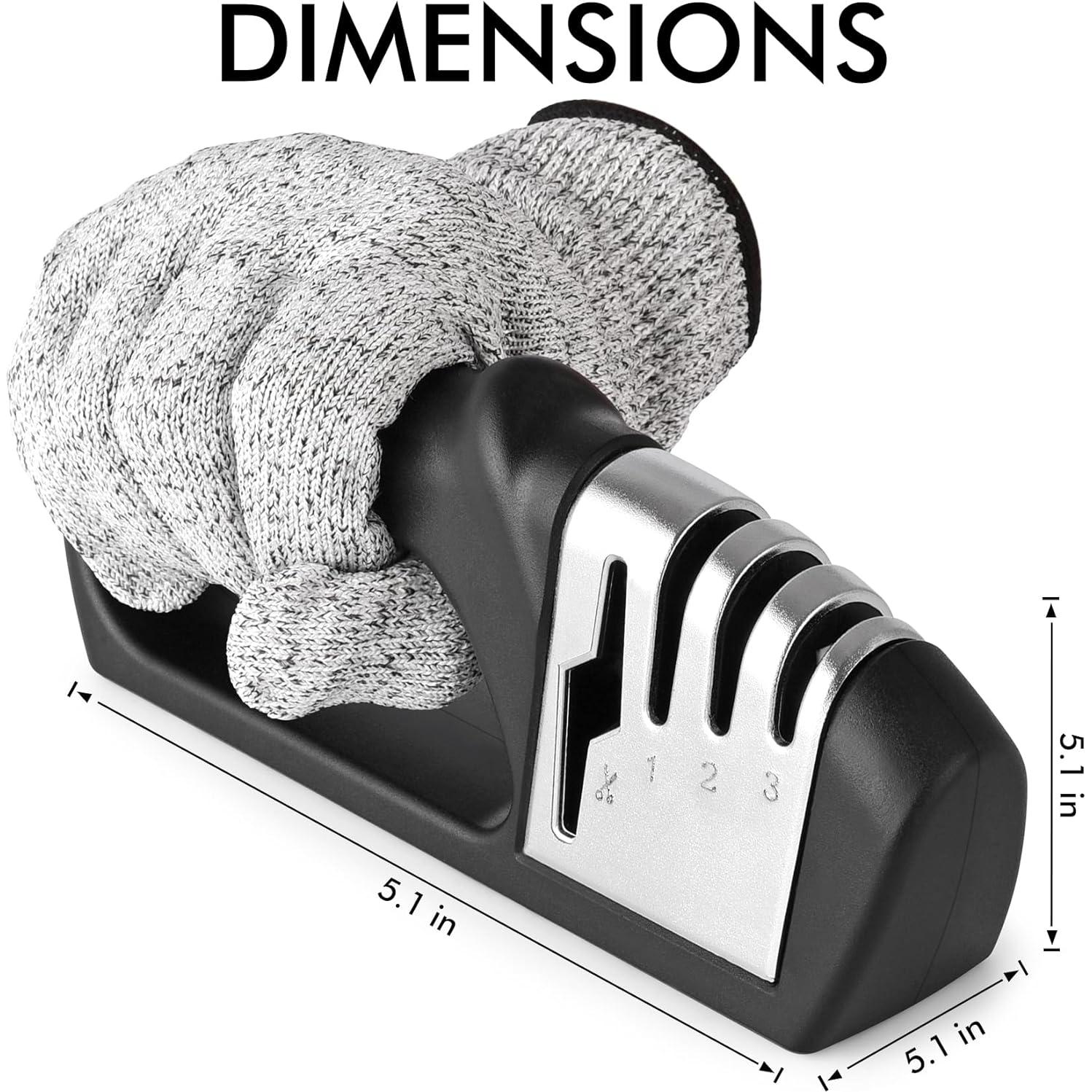 Afilador Manual 4 en 1 HOTEC para Cuchillos y Tijeras