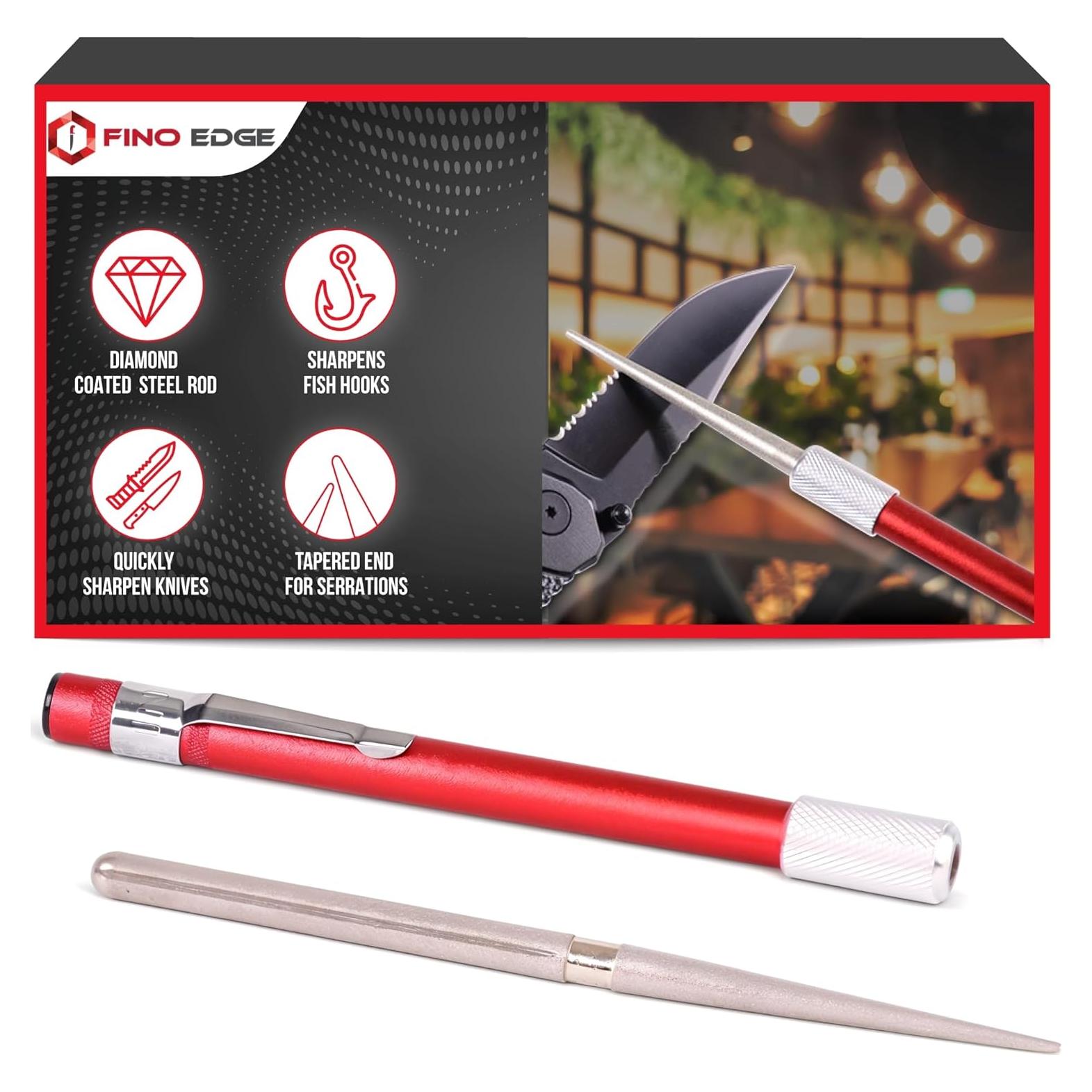 Varilla Afiladora de Diamante Fino Edge para Cuchillos Serrados