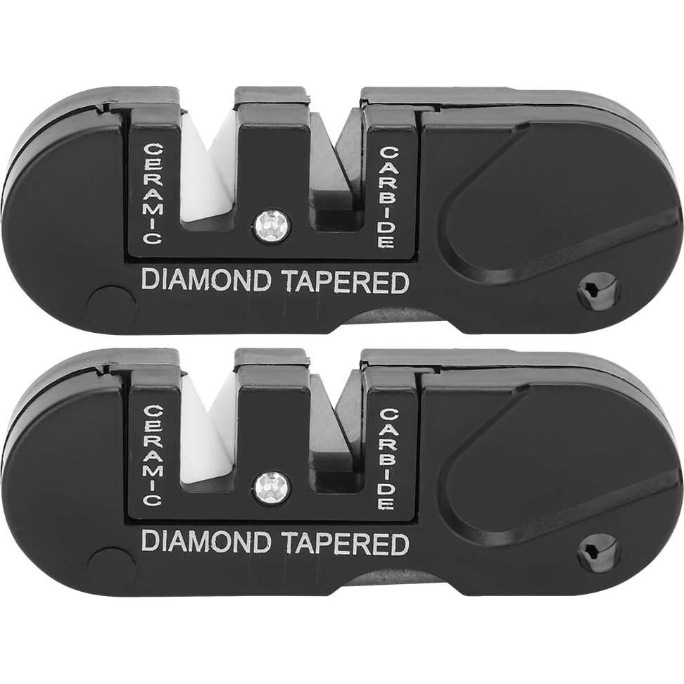 Afilador de cuchillos Taidda 2 PCS Diamante y Cerámica 80x30mm