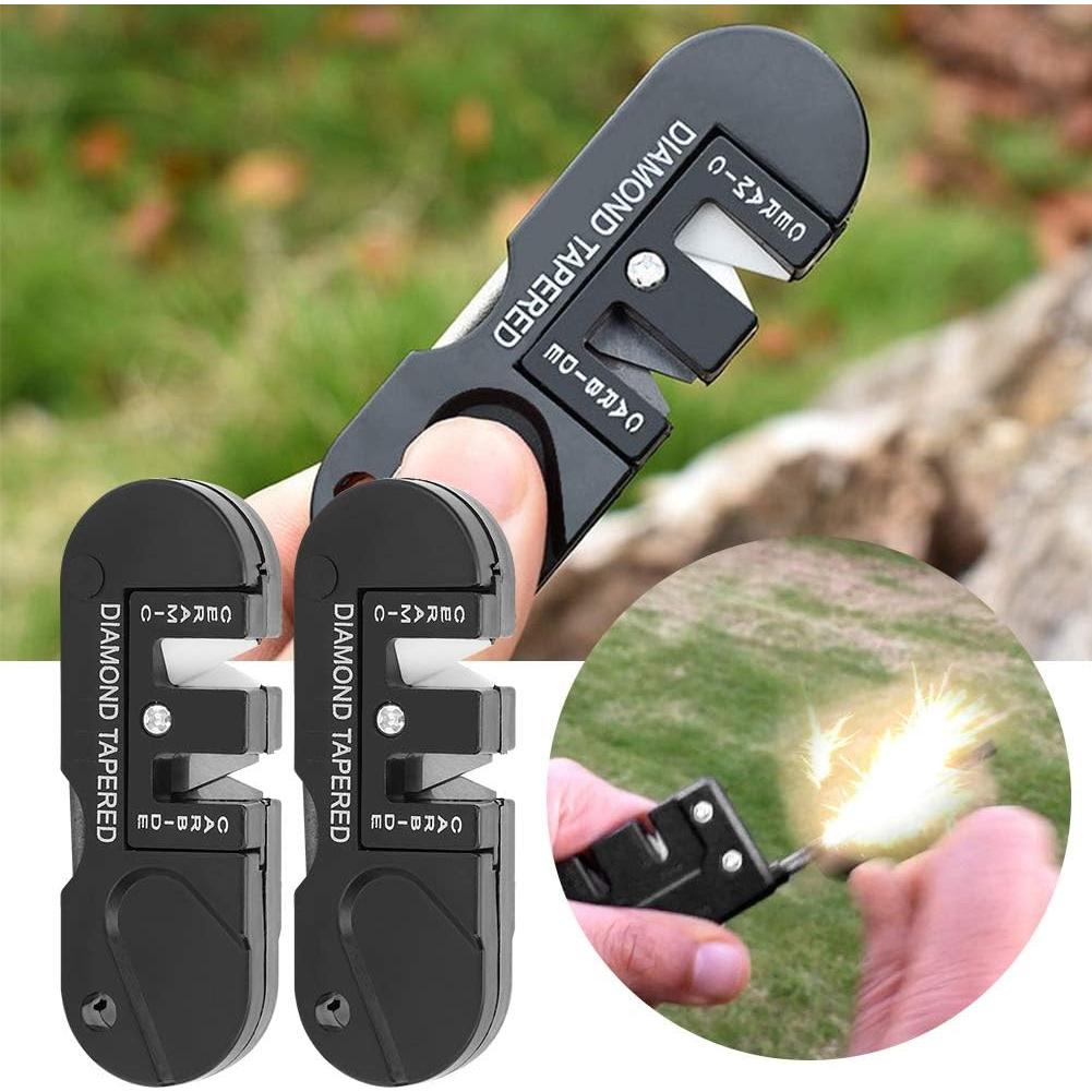 Afilador de cuchillos Taidda 2 PCS Diamante y Cerámica 80x30mm