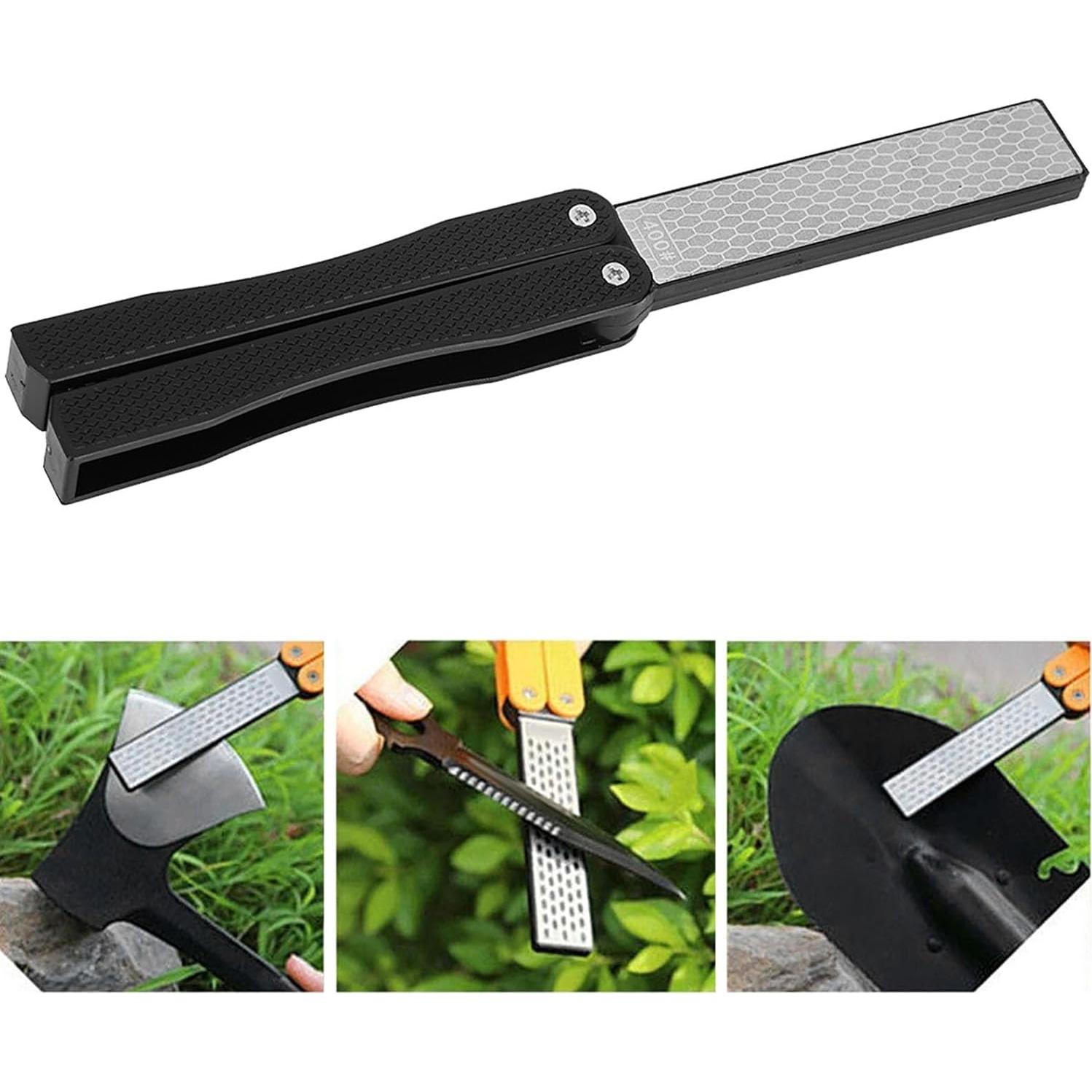 Afilador de cuchillos portátil Agatige 400/600 Grit plegable