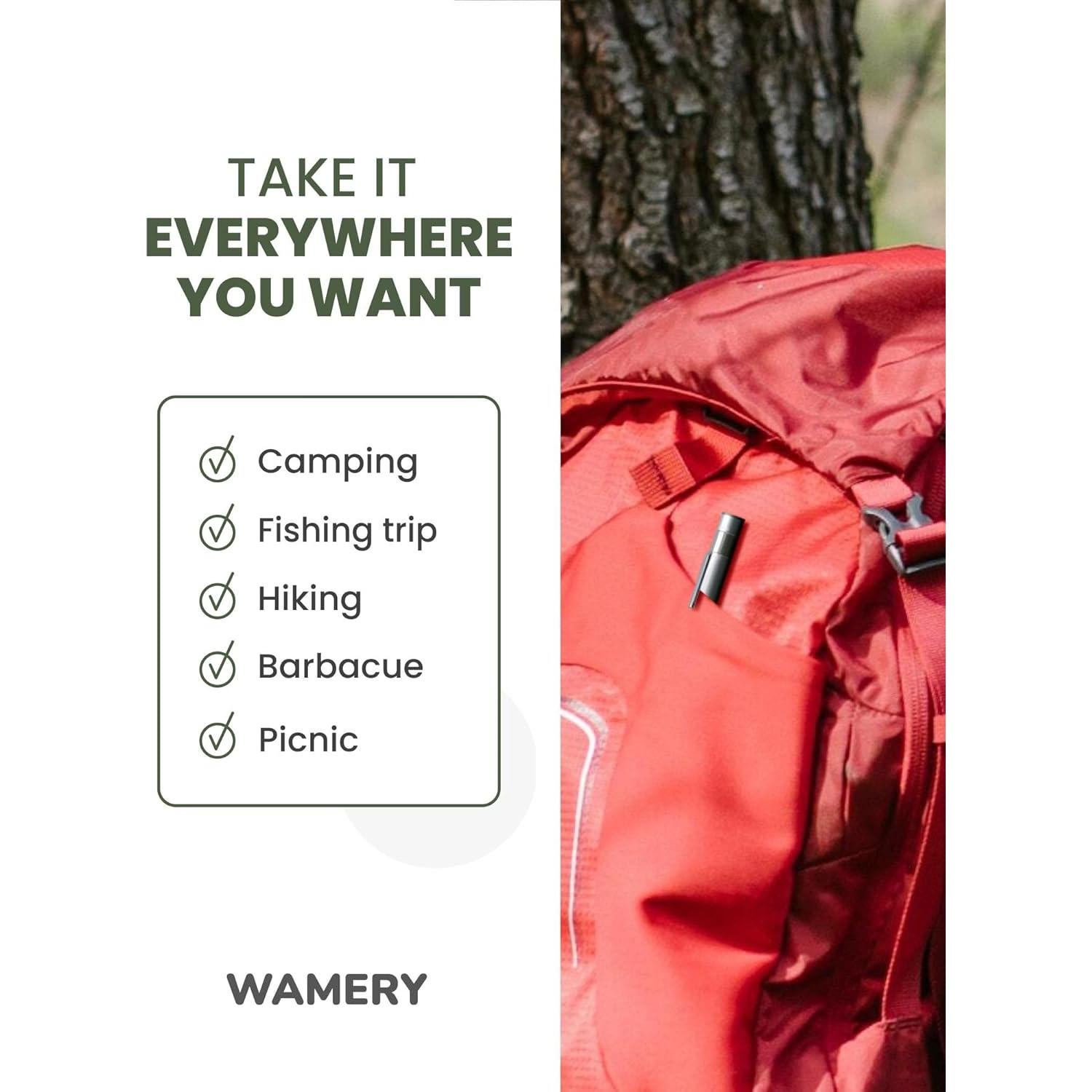 Afilador de Cuchillos Serrados Wamery - Portátil Diamante Negro