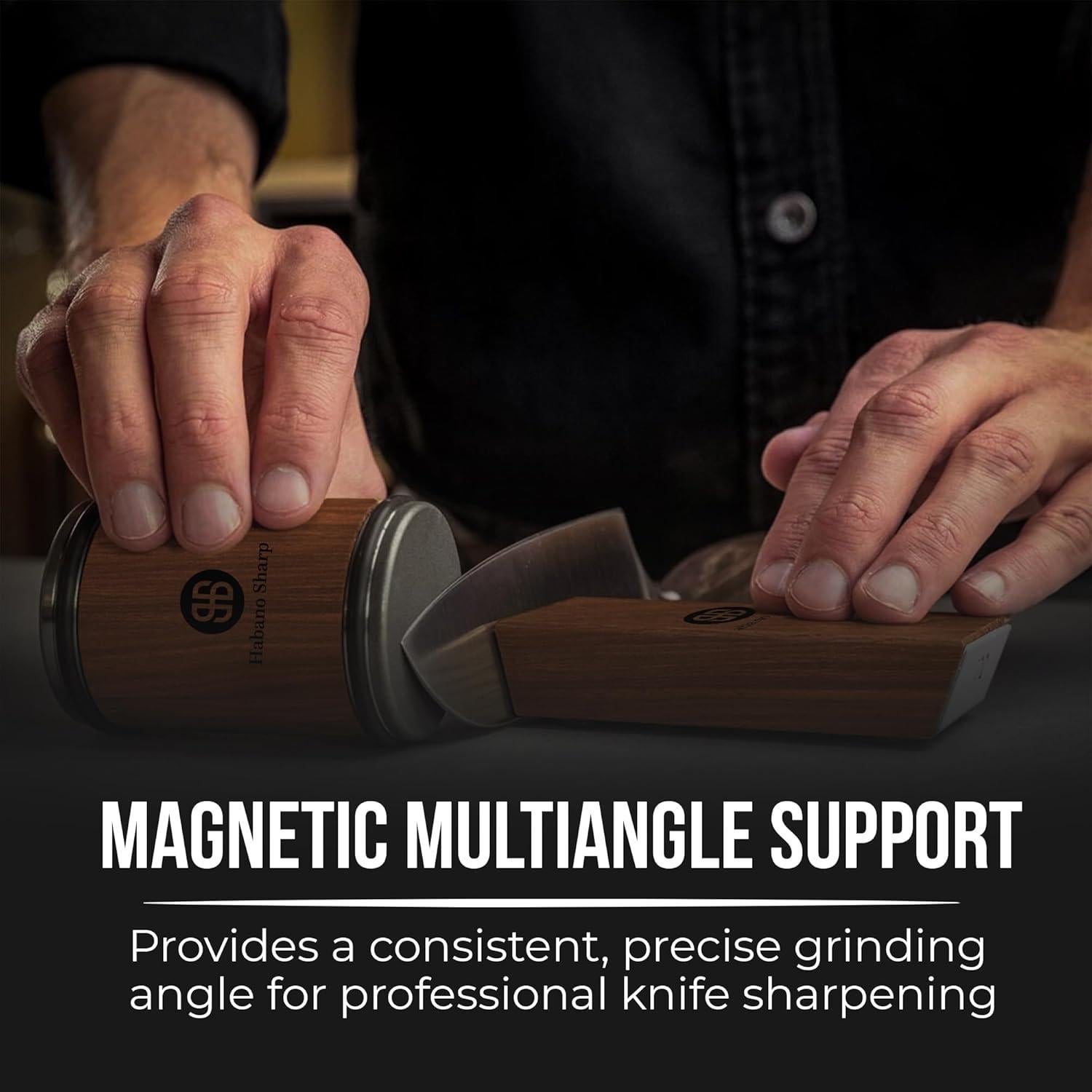 Afilador de Cuchillos Rodante Habano Sharp con Base Magnética