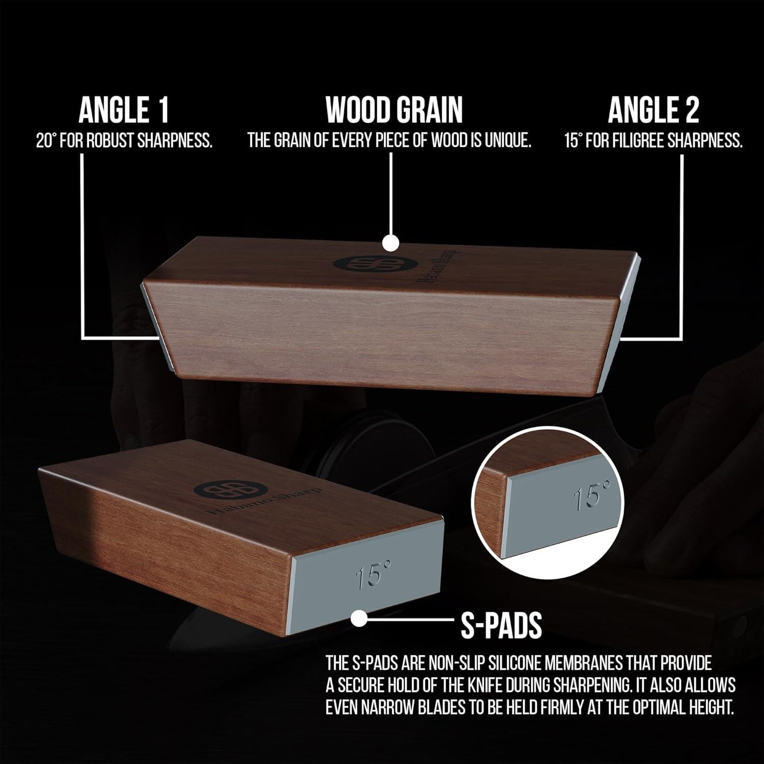 Afilador de Cuchillos Rodante Habano Sharp con Base Magnética