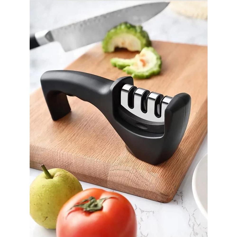 Afilador de cuchillos 3 etapas Kitchellence profesional negro