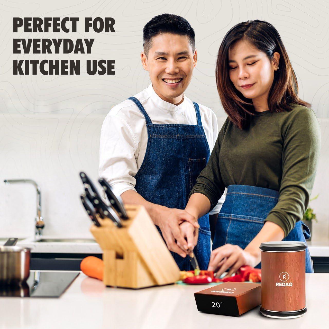 Afilador de Cuchillos Rodante Redaq - 2 Ángulos 15° y 20°