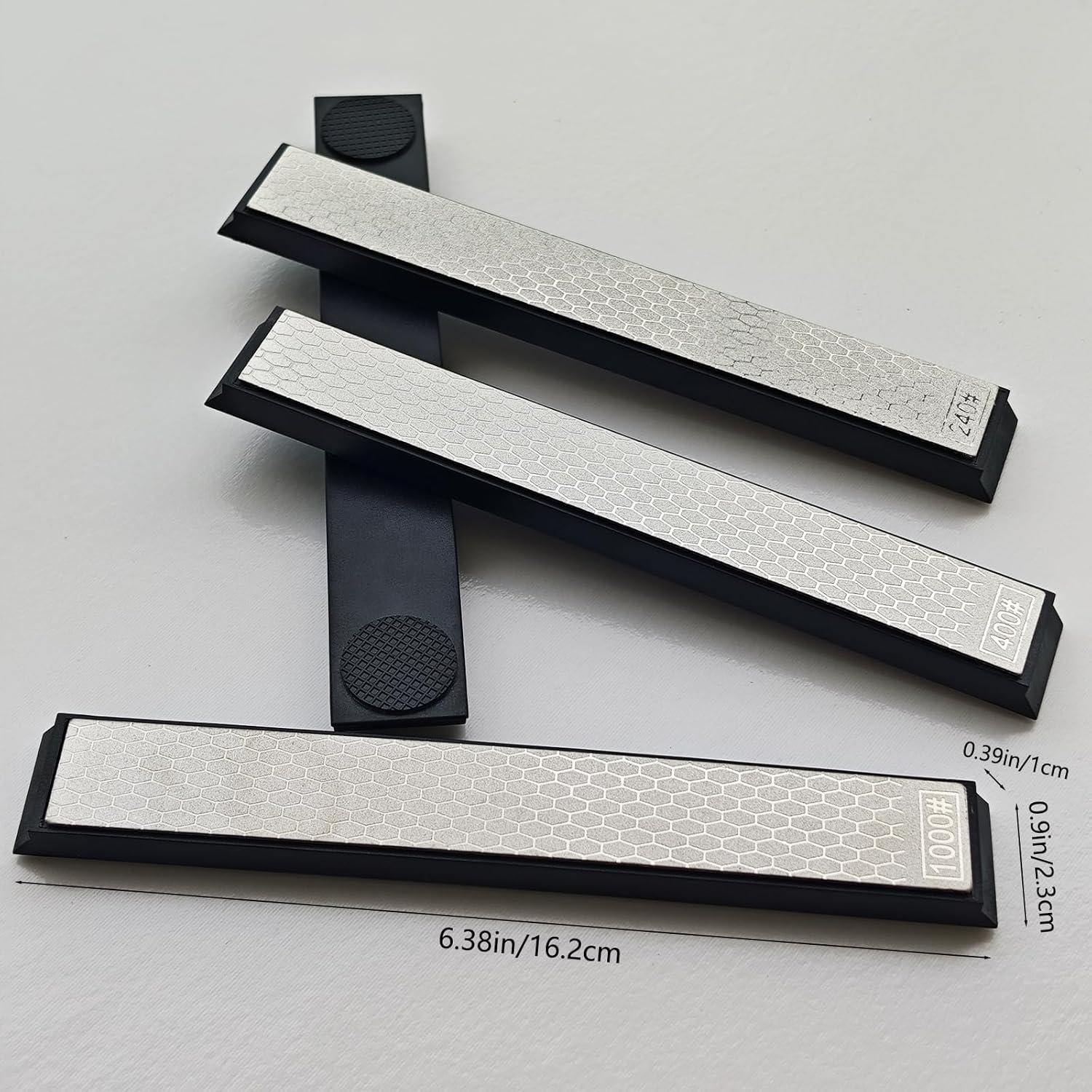 Juego de piedras de afilar de diamante Aomurvexz 4 granos 240/1000